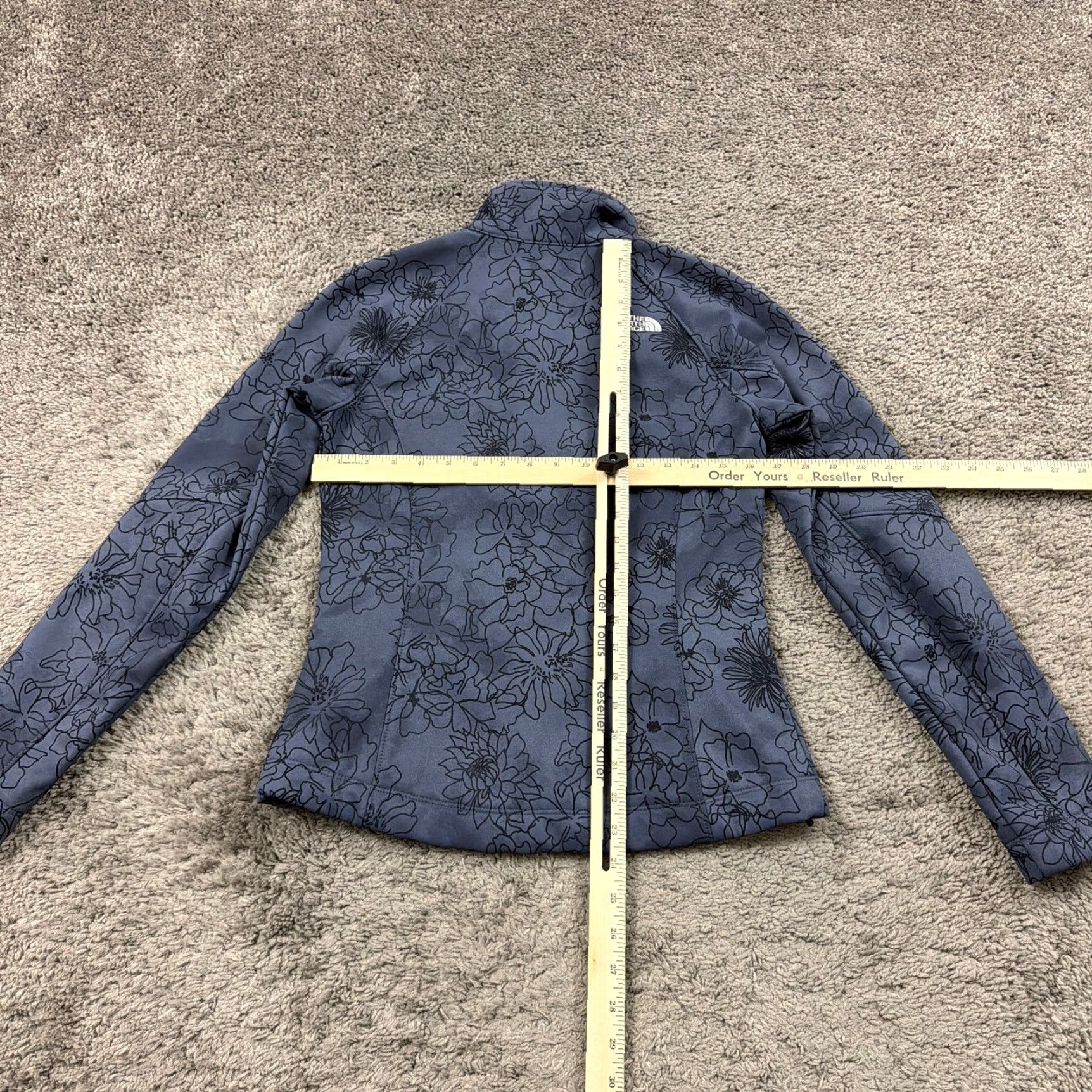 The North Face The North Face Jacket Womens XS Blue Floral Soft Shell Full Zip Stretch Lined Size XS / US 0-2 / IT 36-38 - 6 Thumbnail
