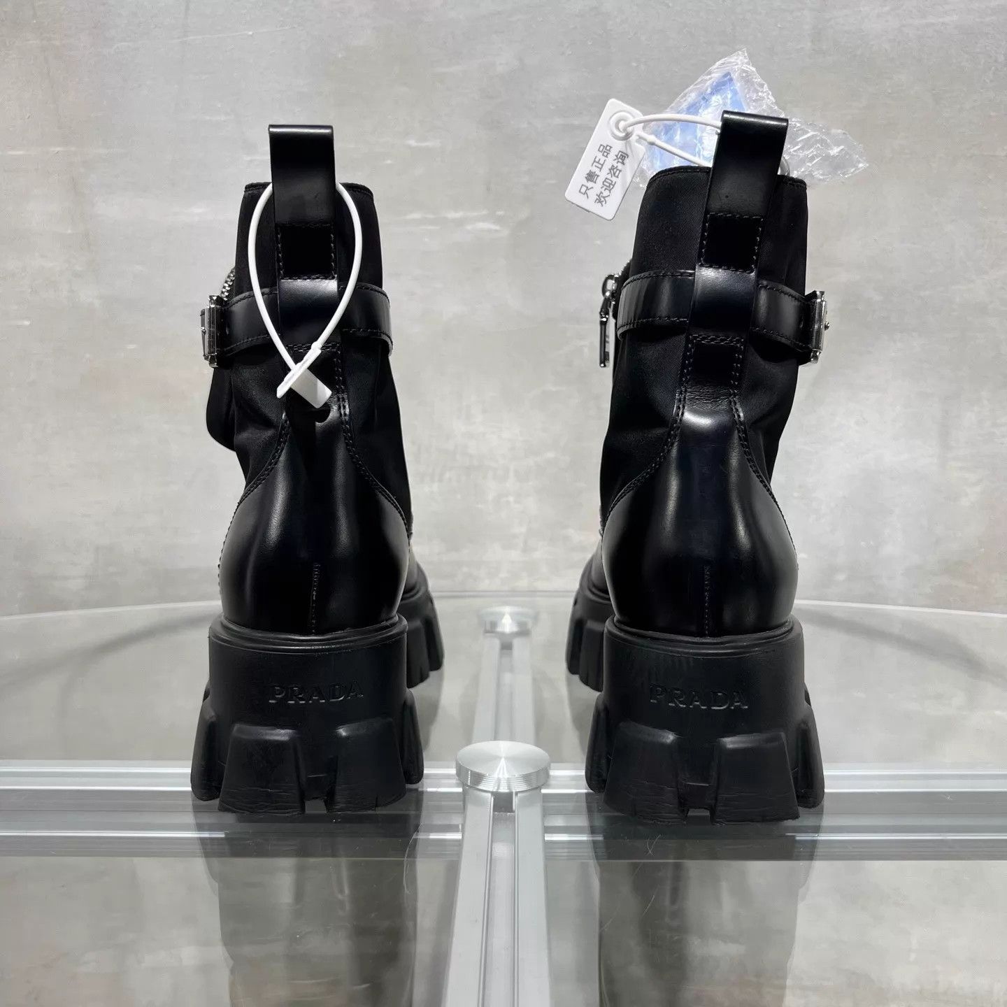Prada Prada Monolith triangle logo high-top platform boots 38 Size US 7.5 / IT 37.5 - 6 Thumbnail
