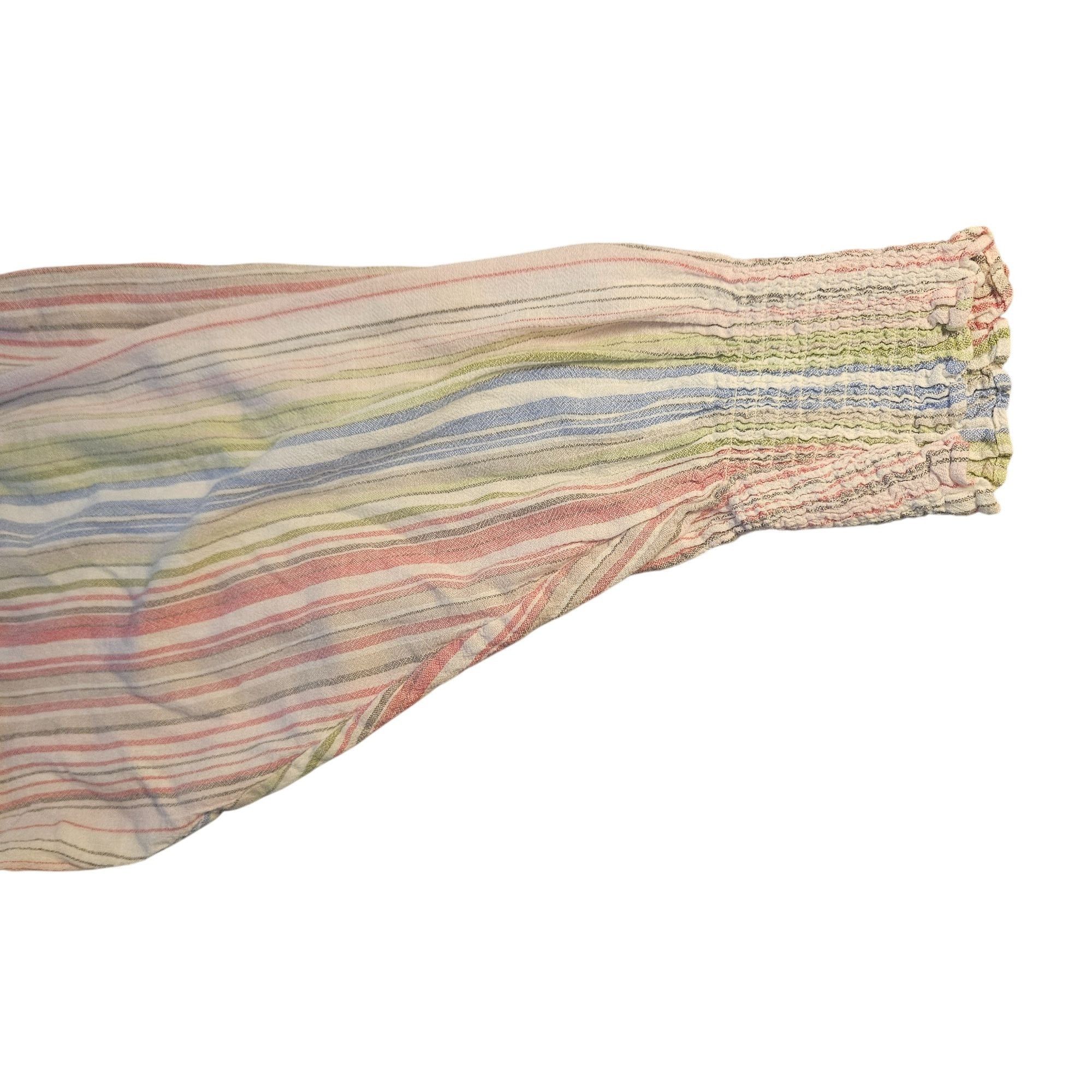 Tommy Bahama Tommy Bahama Multicolor Striped Women’s Peasant Top Coastal Size L / US 10 / IT 46 - 5 Thumbnail