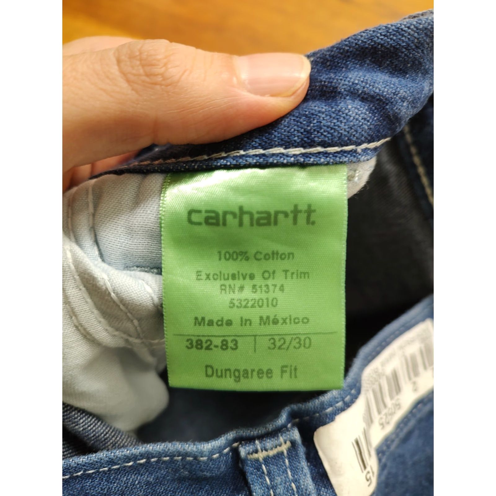 Carhartt VINTAGE Carhartt Jeans Dungaree Fit Utility Relaxed Mens 38x32 Blue Denim 5-Pocket Distressed Waist 12in Rise 100% Cotton Shirt? Size US 38 / EU 54 - 5 Thumbnail
