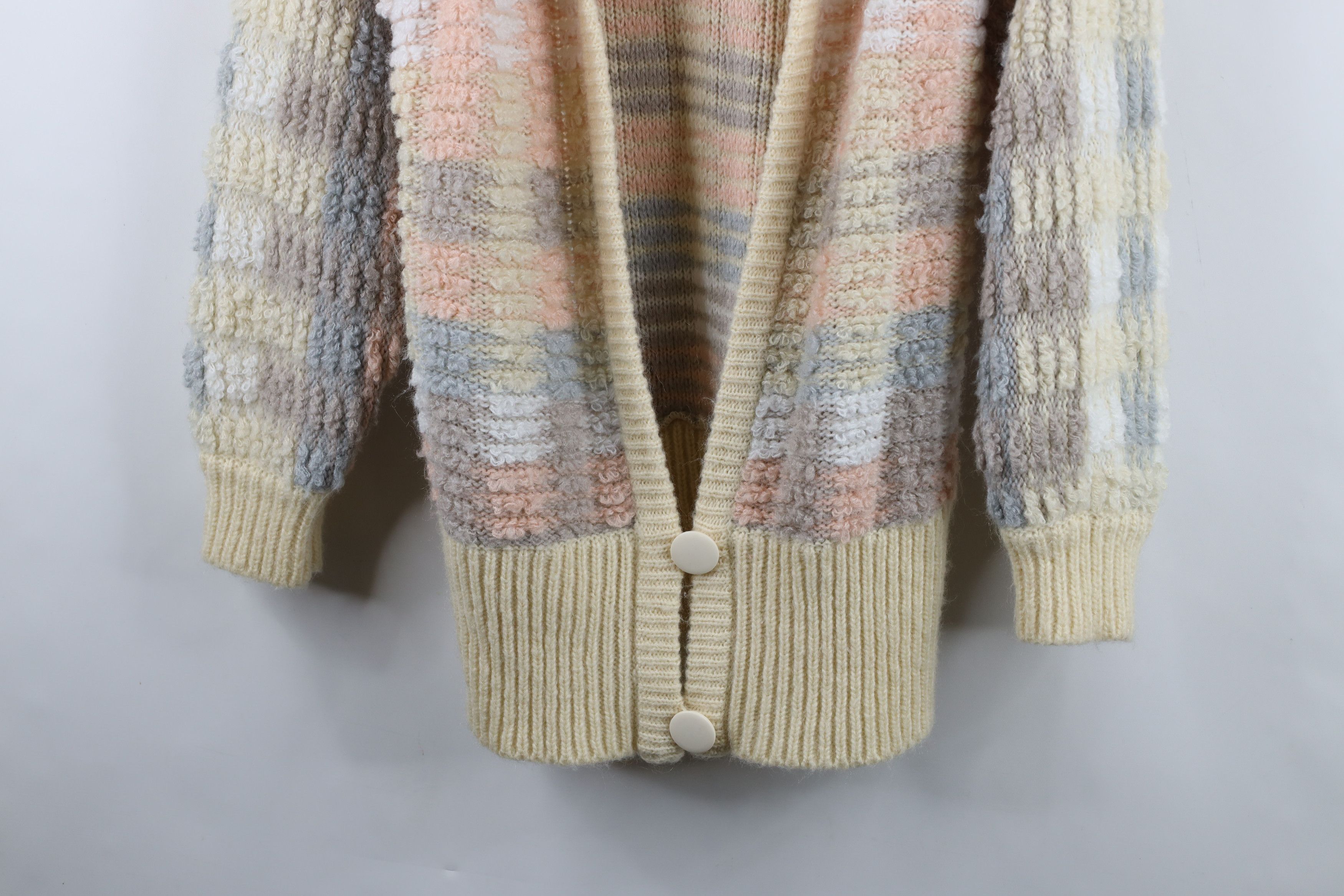 Vintage Vintage 80s 90s Streetwear Textured Knit Cardigan Sweater Size S / US 4 / IT 40 - 3 Thumbnail