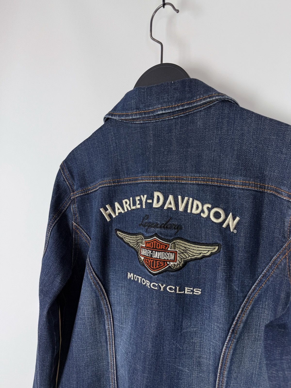 Harley Davidson Y2K Harley Davidson Logo Embroidery Denim Jacket Size M / US 6-8 / IT 42-44 - 8 Thumbnail