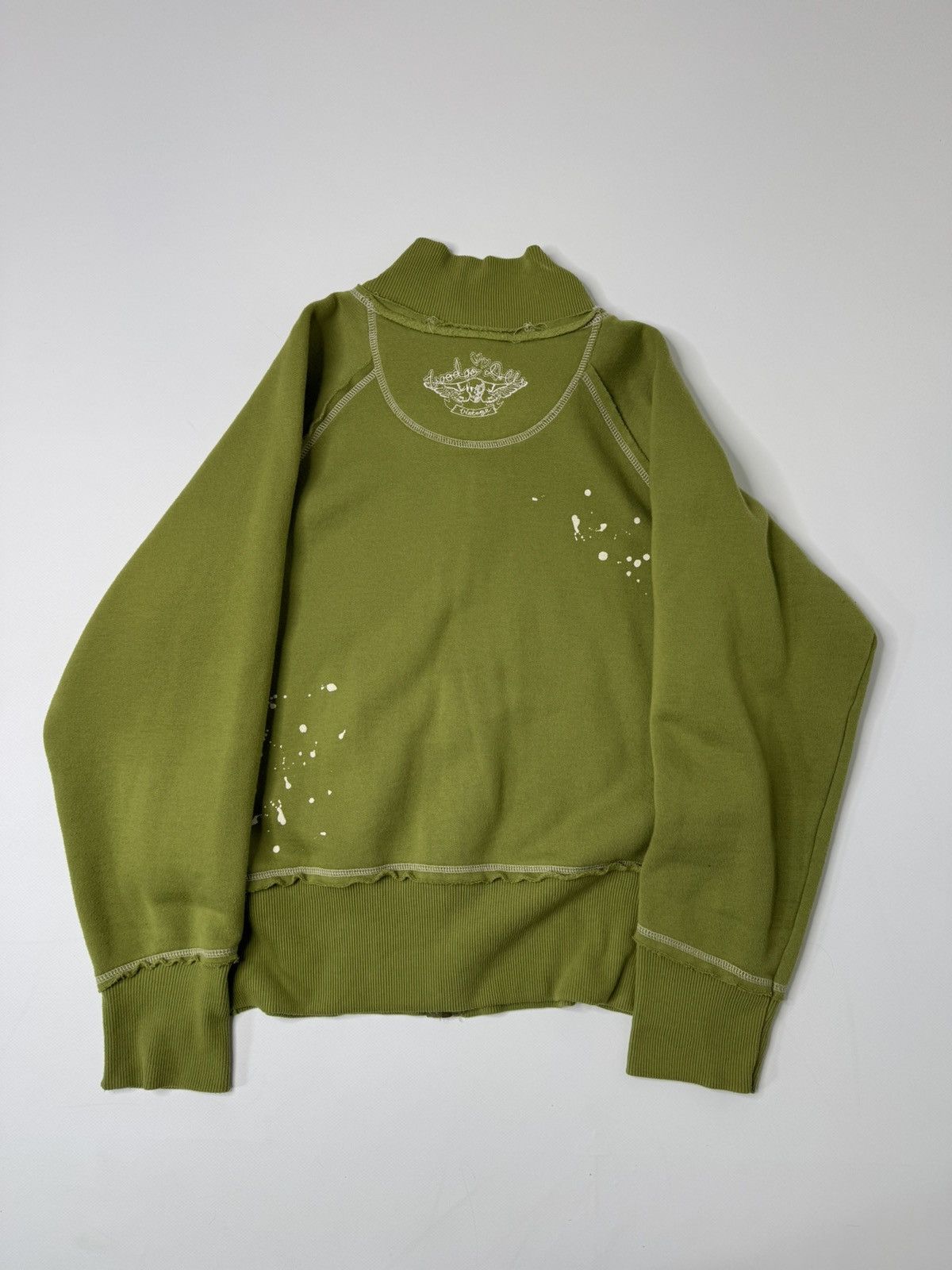 Vintage Vintage avant garde green raw zip up swag y2k japanese skate Size US M / EU 48-50 / 2 - 6 Thumbnail