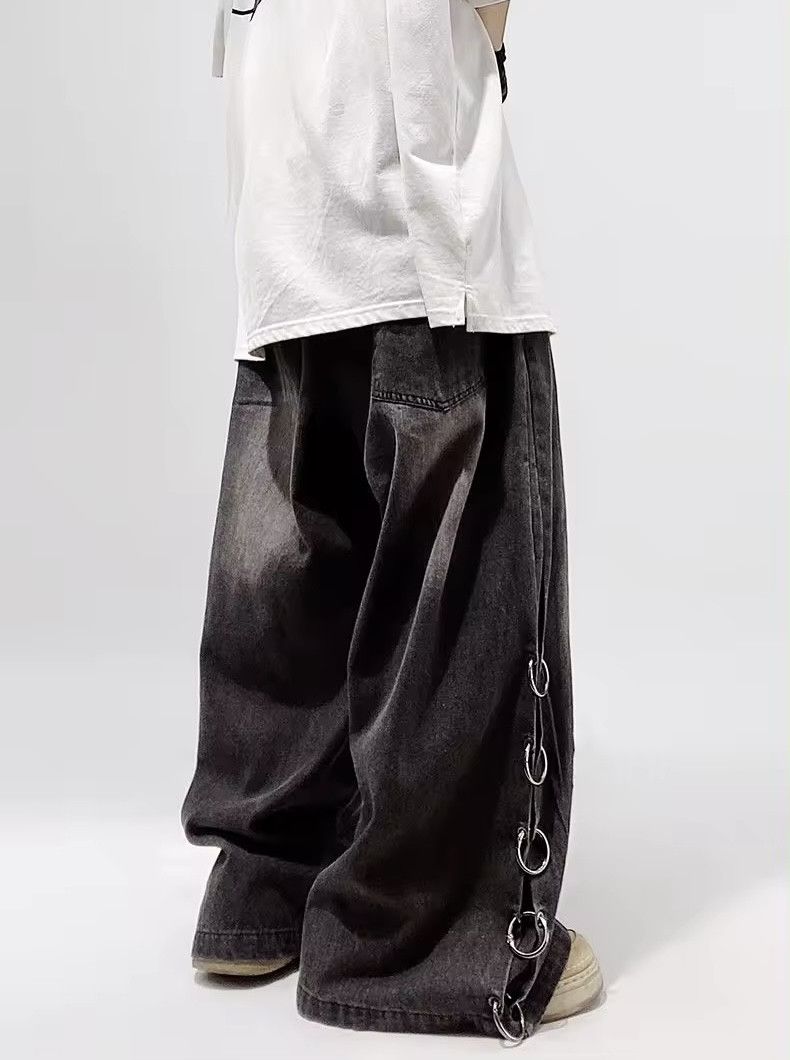 Jean Oversized Pocket Retro Baggy Jeans Size US 33 - 5 Thumbnail