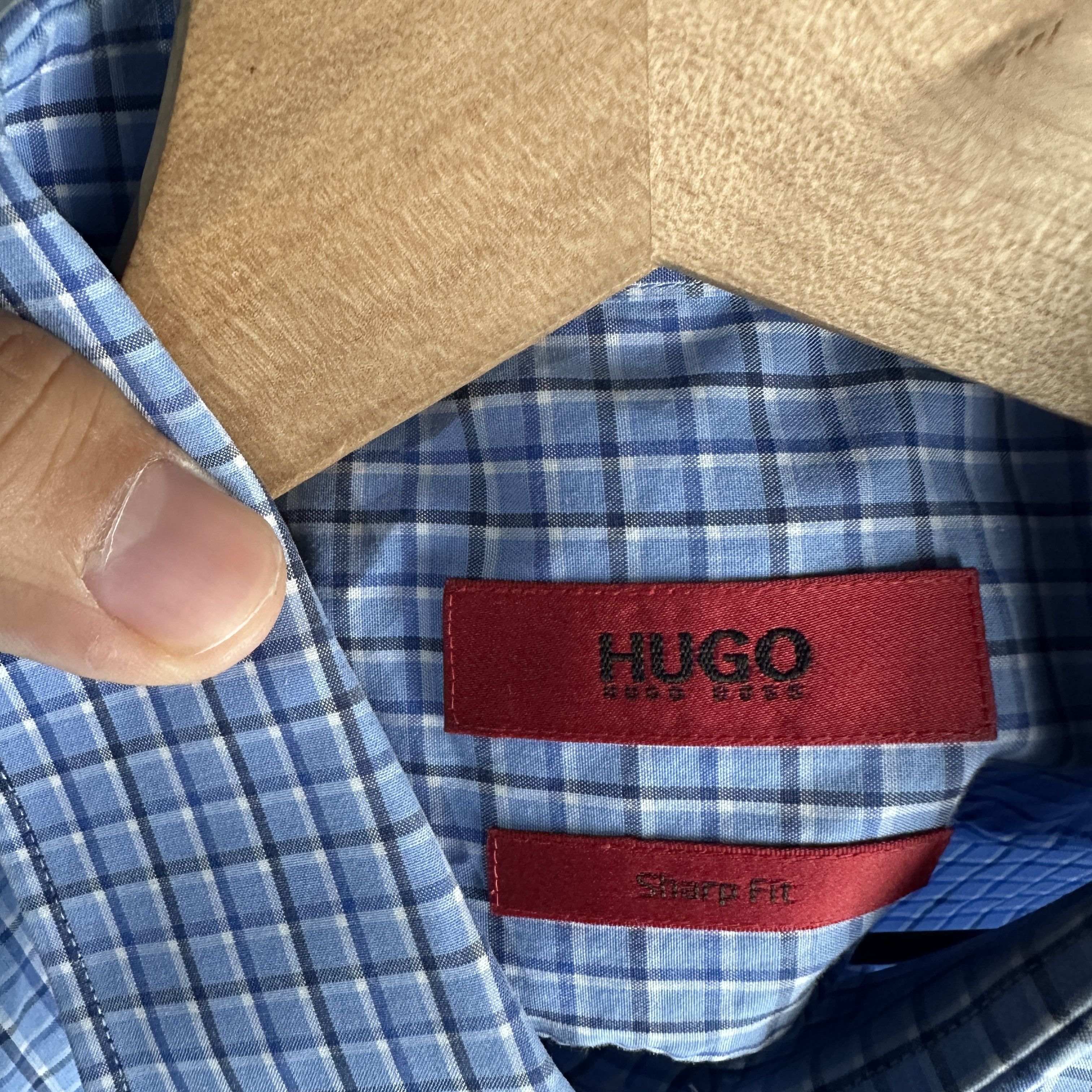 Hugo Boss Hugo Boss Dress Shirt Mens 16.5 32/33 Check Sharp Fit Size US M / EU 48-50 / 2 - 10 Thumbnail