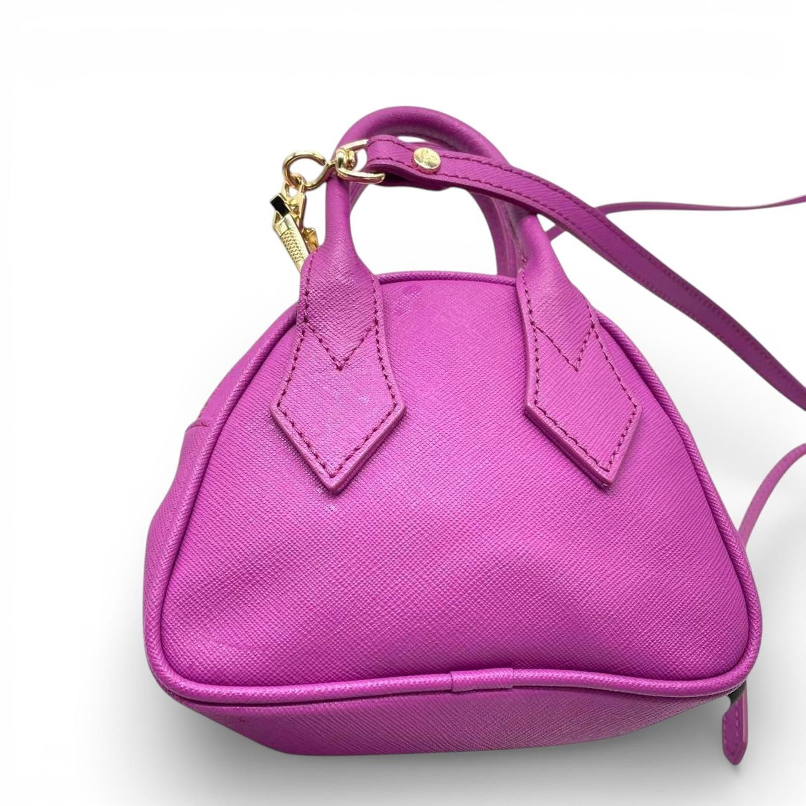 Vivienne Westwood Vivienne Westwood - Purple Mini Leather Shoulder Bag Size ONE SIZE - 4 Thumbnail