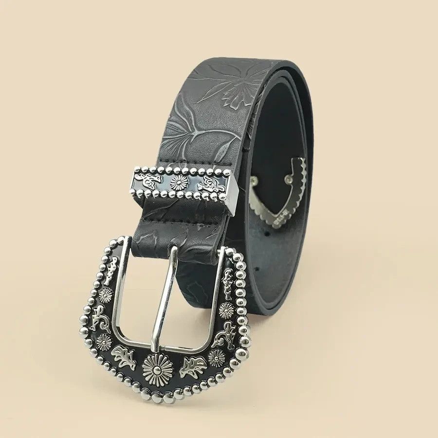 Jewelry Elegant Vintage Carved Buckle Leaf Belt Size ONE SIZE - 3 Thumbnail