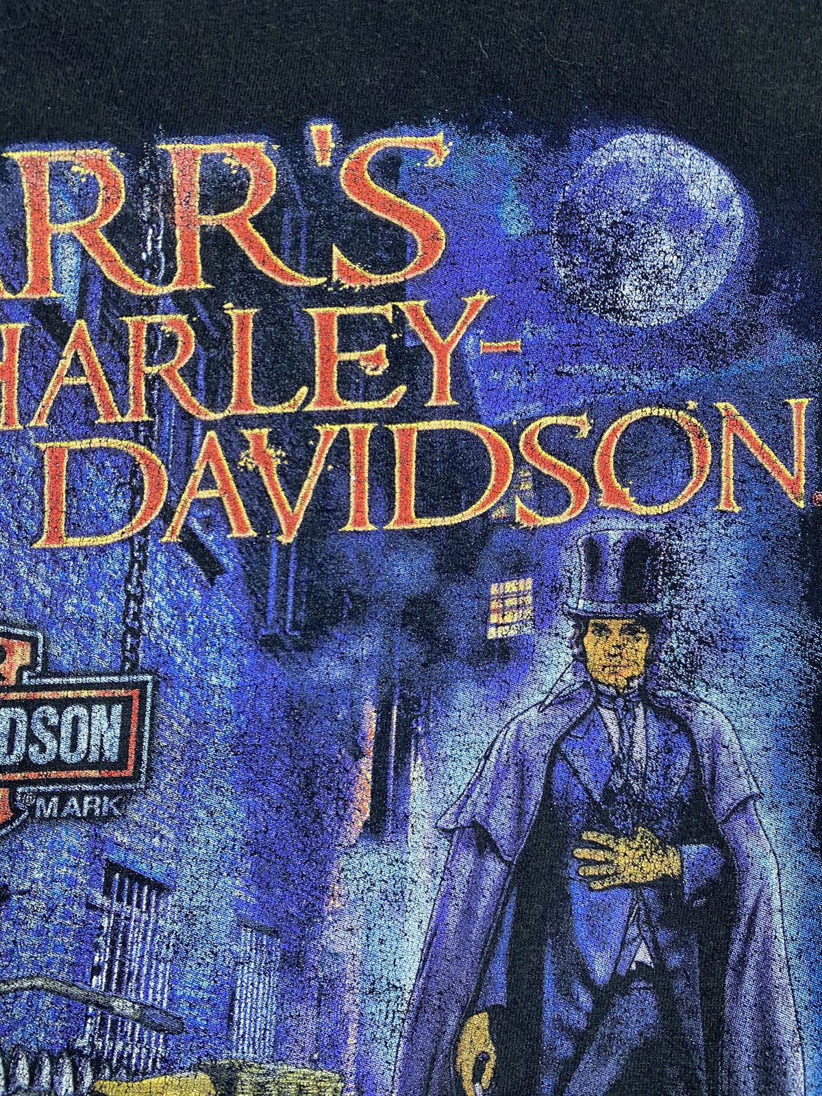 Harley Davidson × Vintage Vintage Harley Davidson Warres England graphic tee 90’s Size US XXL / EU 58 / 5 - 10 Thumbnail
