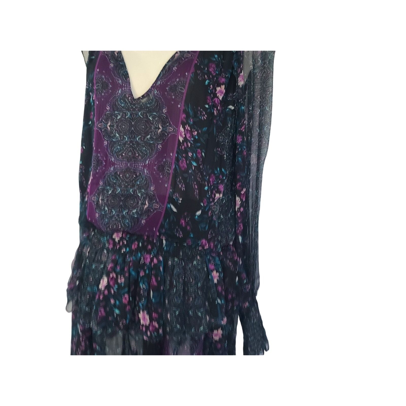 Ramy Brook Ramy Brook Womens Silk Puff Sleeve Logan Mini Dress Medium Size M / US 6-8 / IT 42-44 - 4 Thumbnail