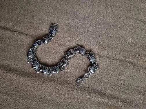Jewelry Beaded Skull Bracelets Size ONE SIZE - 4 Thumbnail