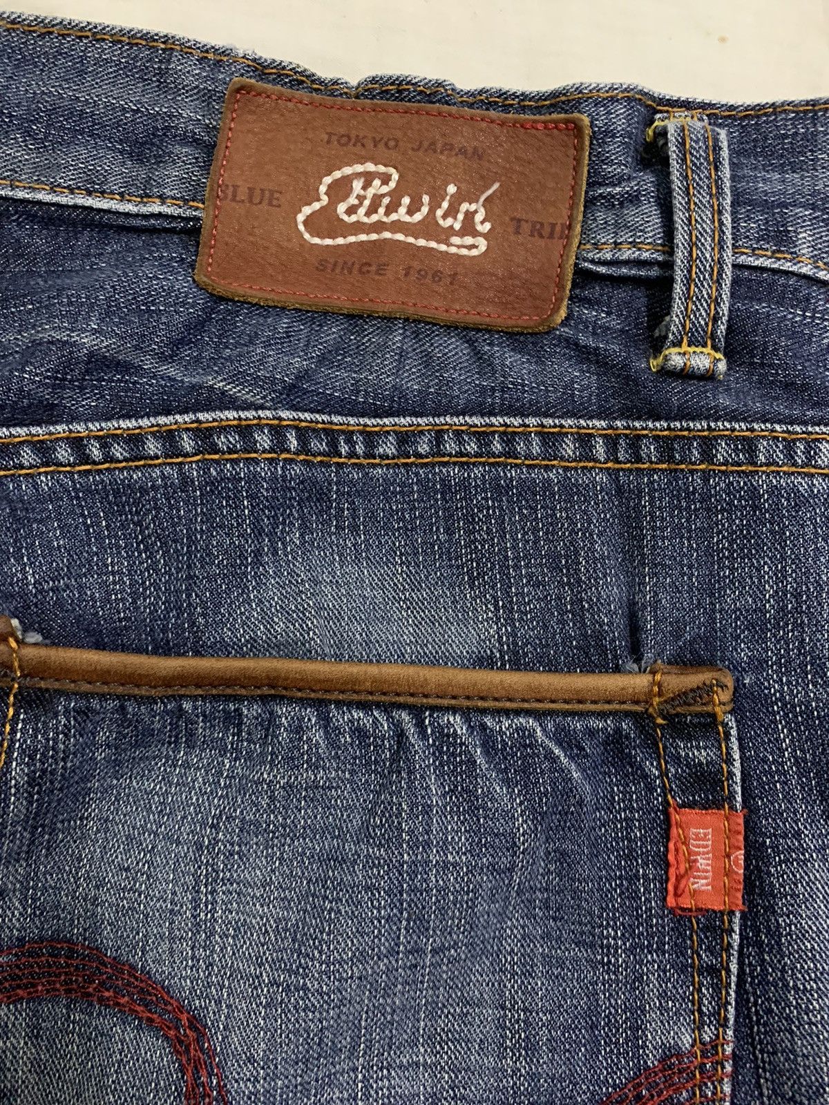 Edwin Vintage Edwin Blue Trip Relaxed Fit Distressed Grunge Jeans Size US 34 / EU 50 - 12 Thumbnail