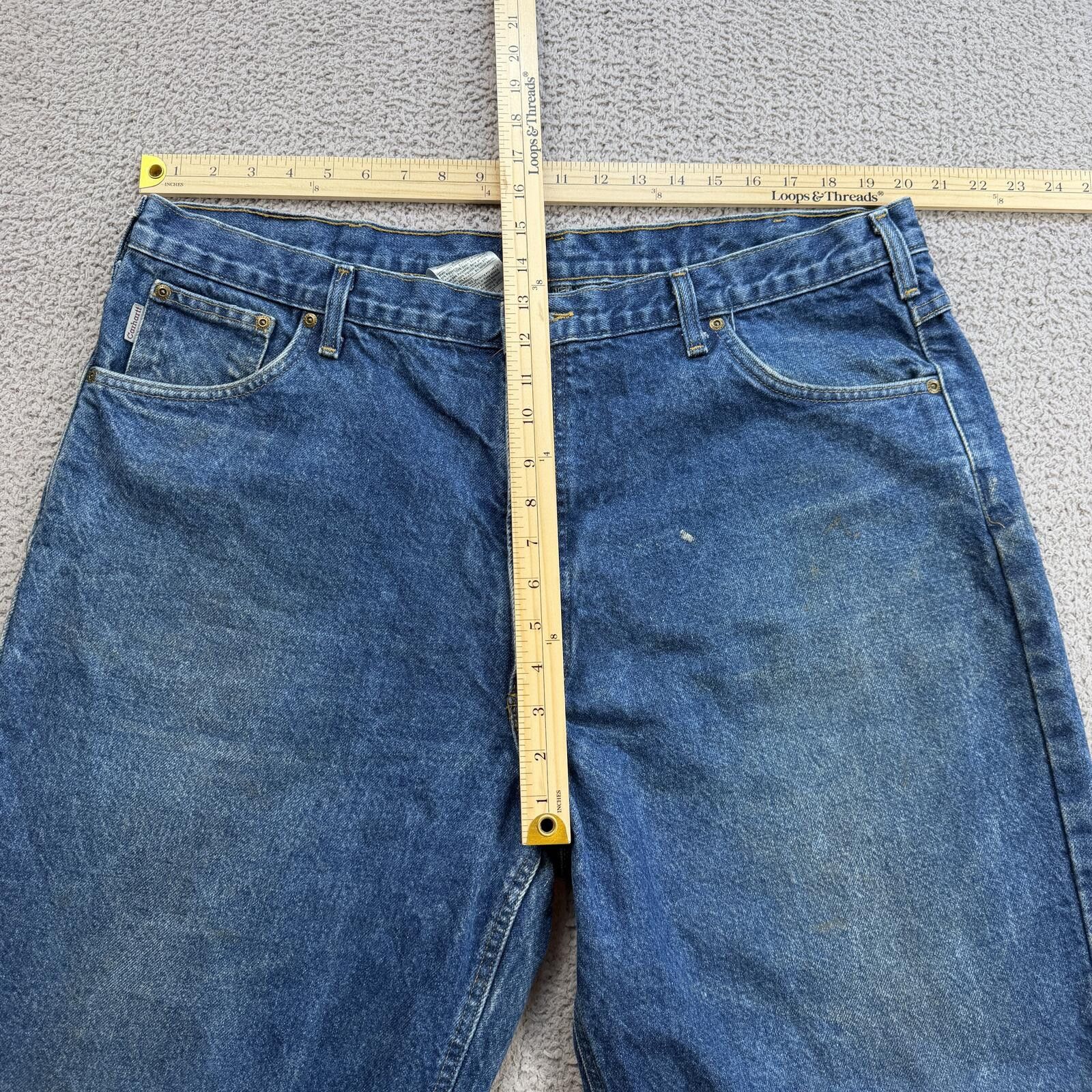 Carhartt Vintage Carhartt Flannel Lined Blue Denim Jeans 42x30 Size US 42 / EU 58 - 3 Thumbnail