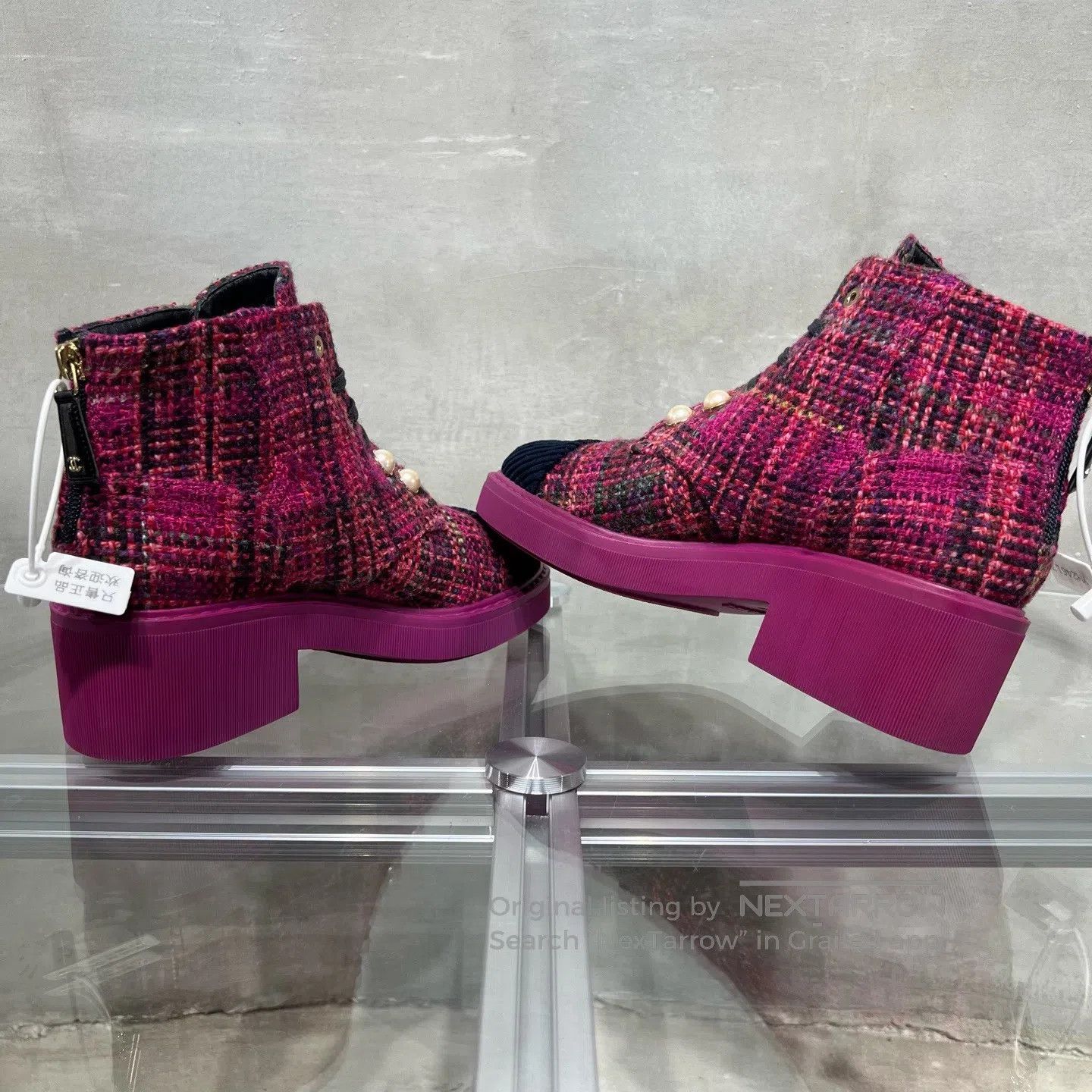 Chanel Chanel Ruffled short boots, rose red Size US 7.5 / IT 37.5 - 5 Thumbnail