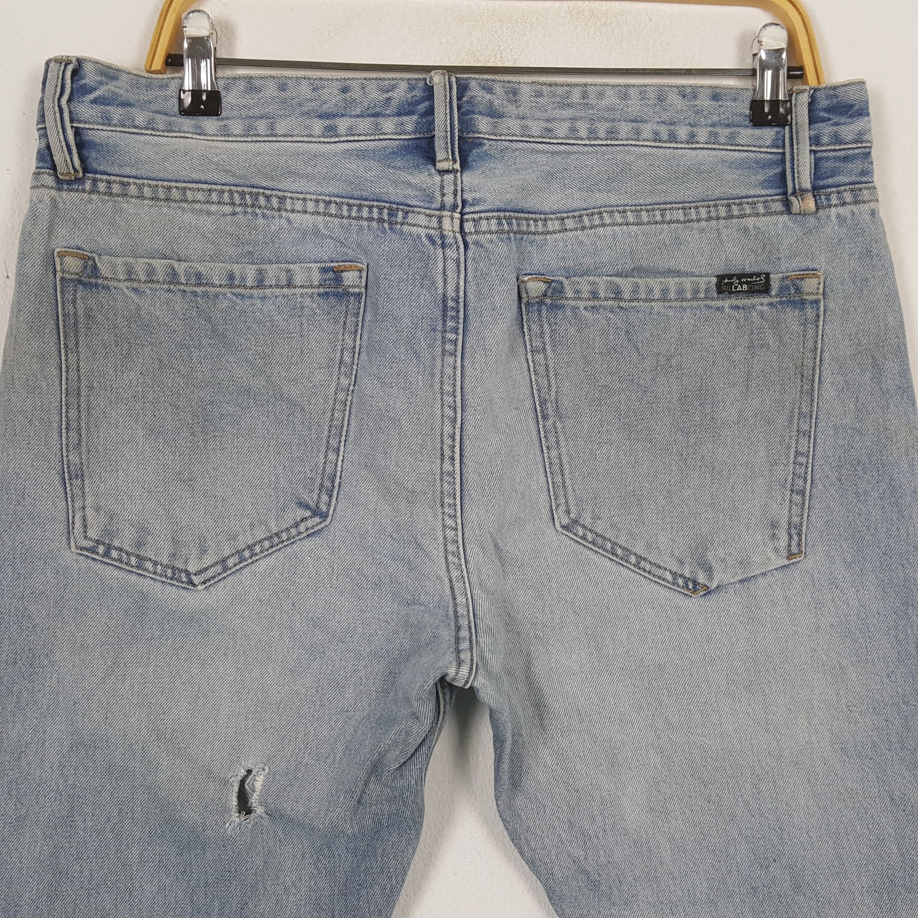 Andy Warhol × Billabong × Vintage Vintage ANDY WARHOL X BILLABONG Rare Design Distressed Jeans Size US 34 / EU 50 - 5 Thumbnail