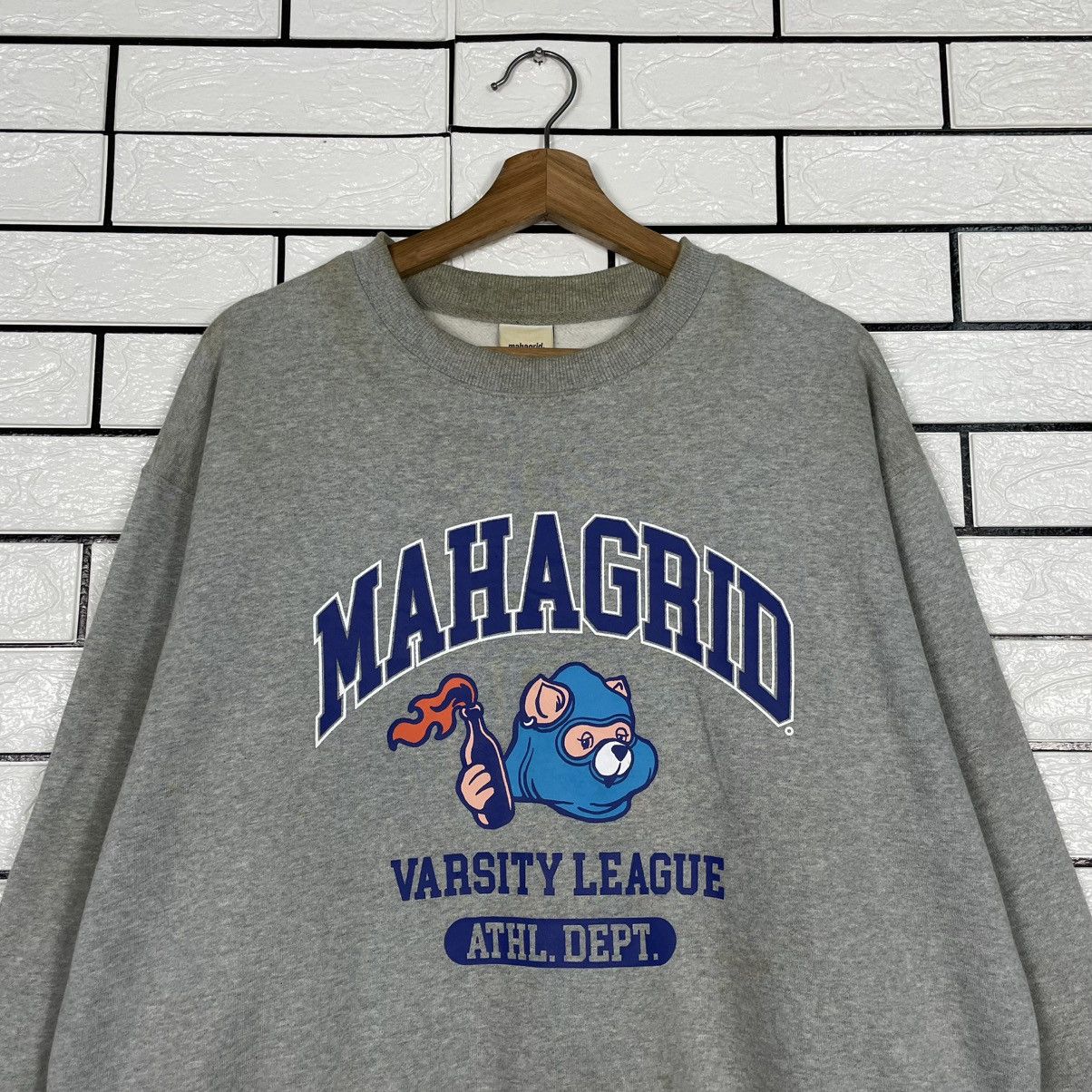 Japanese Brand Mahagrid Varsity League Sweatshirt Size US M / EU 48-50 / 2 - 2 Thumbnail