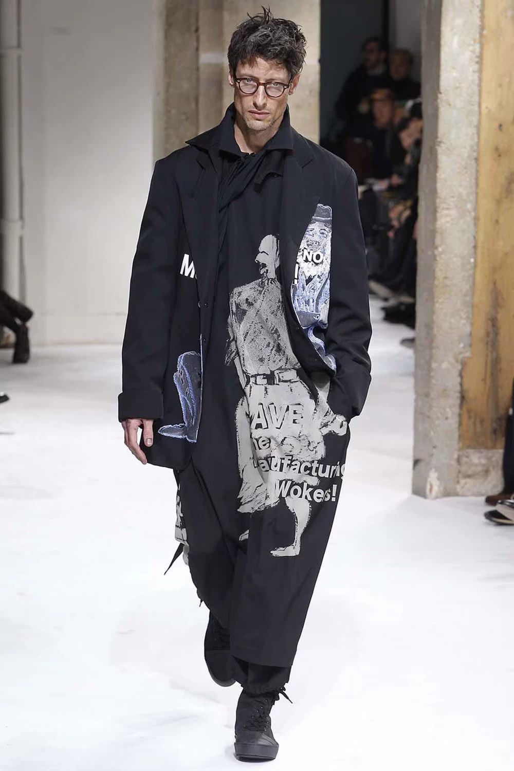 Yohji Yamamoto Yohji Yamamoto 17AW Discharge Print Chinese Robe Size US S / EU 44-46 / 1 - 5 Thumbnail