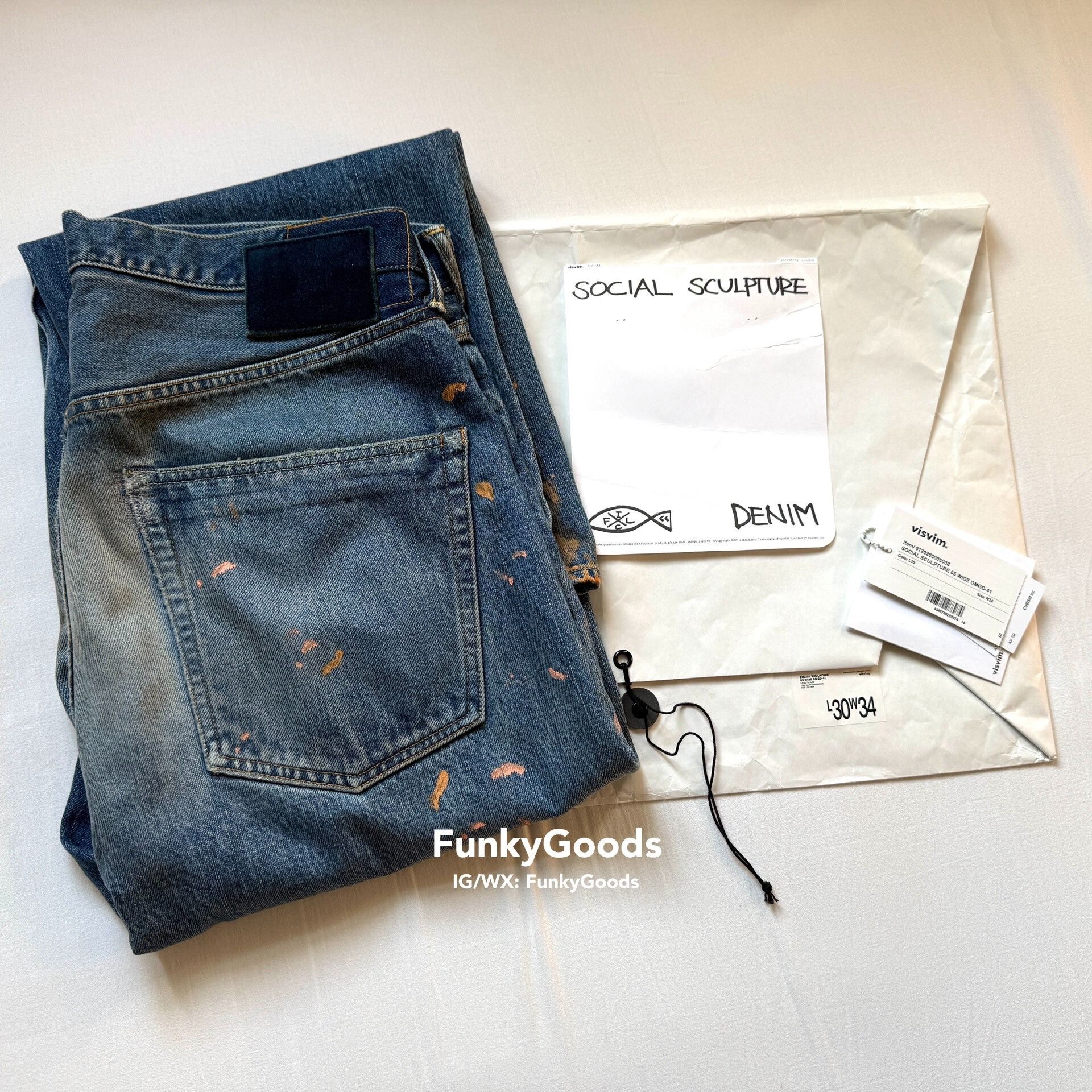 Visvim visvim wide damaged 41 denim pants Size US 34 / EU 50 - 2 Thumbnail