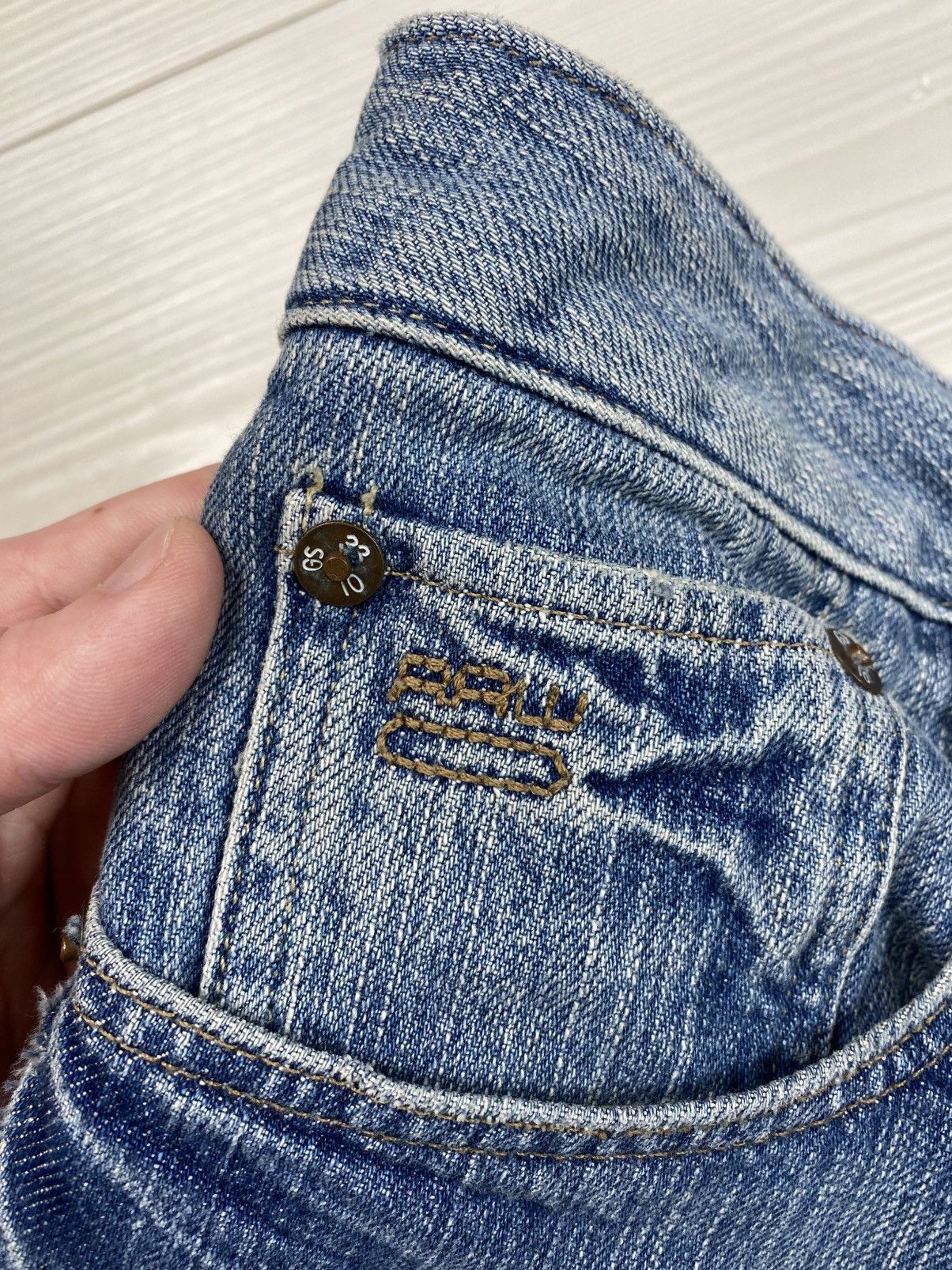 G-Star × Vintage Avant garde flared Gstar raw jeans Historic Glamour style Size 30" / US 8 / IT 44 - 14 Thumbnail
