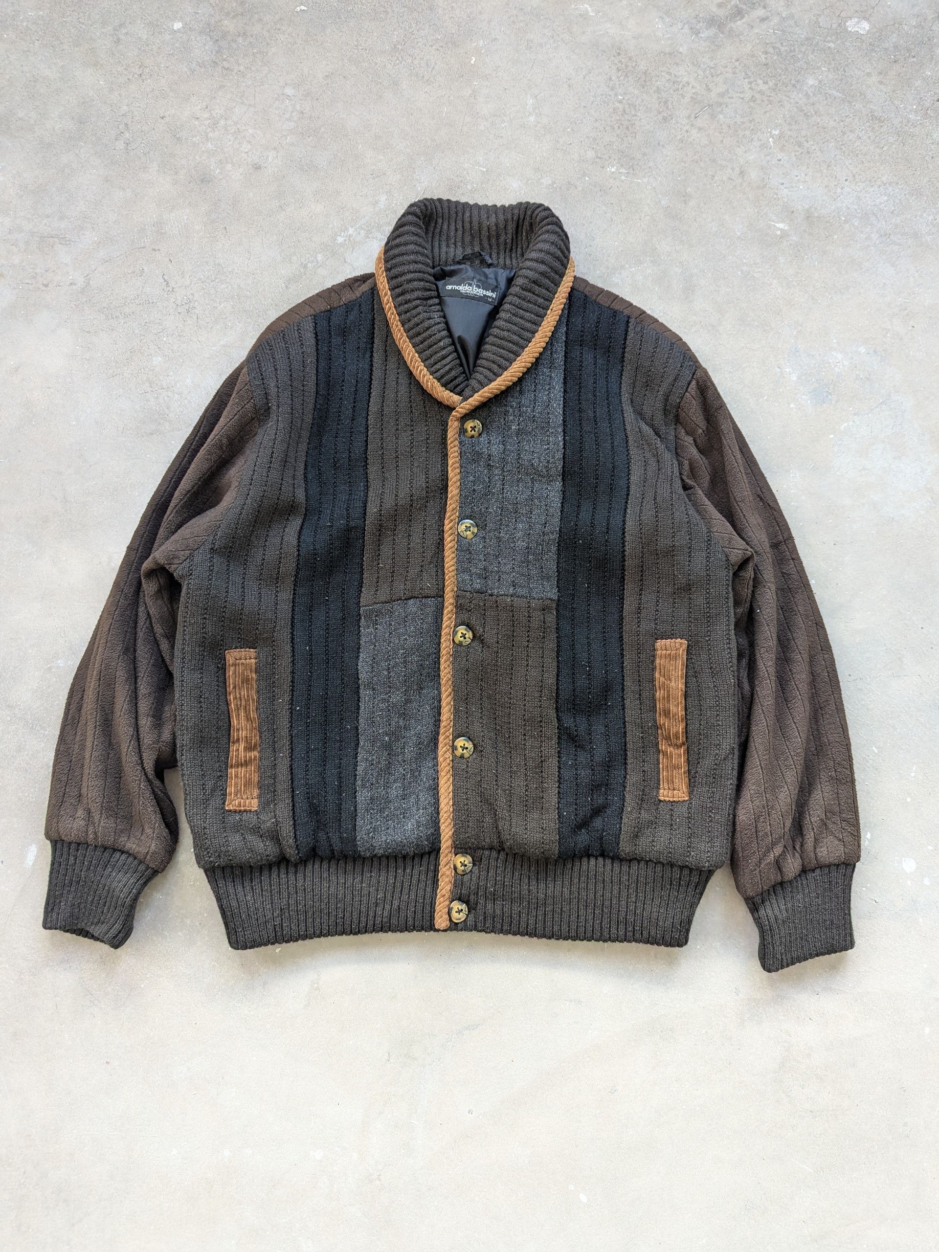 Vintage Vintage Wool Cardigan Jacket Corduroy Style Size US M / EU 48-50 / 2 - 1 Thumbnail