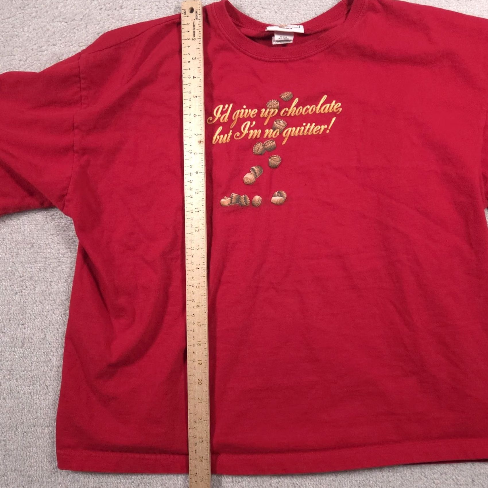 Vintage Morning Sun Shirt Womens 2X Red Chocolate Graphic Humor Short Sleeve Tee Plus Size XXL / US 16-18 / IT 52-54 - 7 Thumbnail