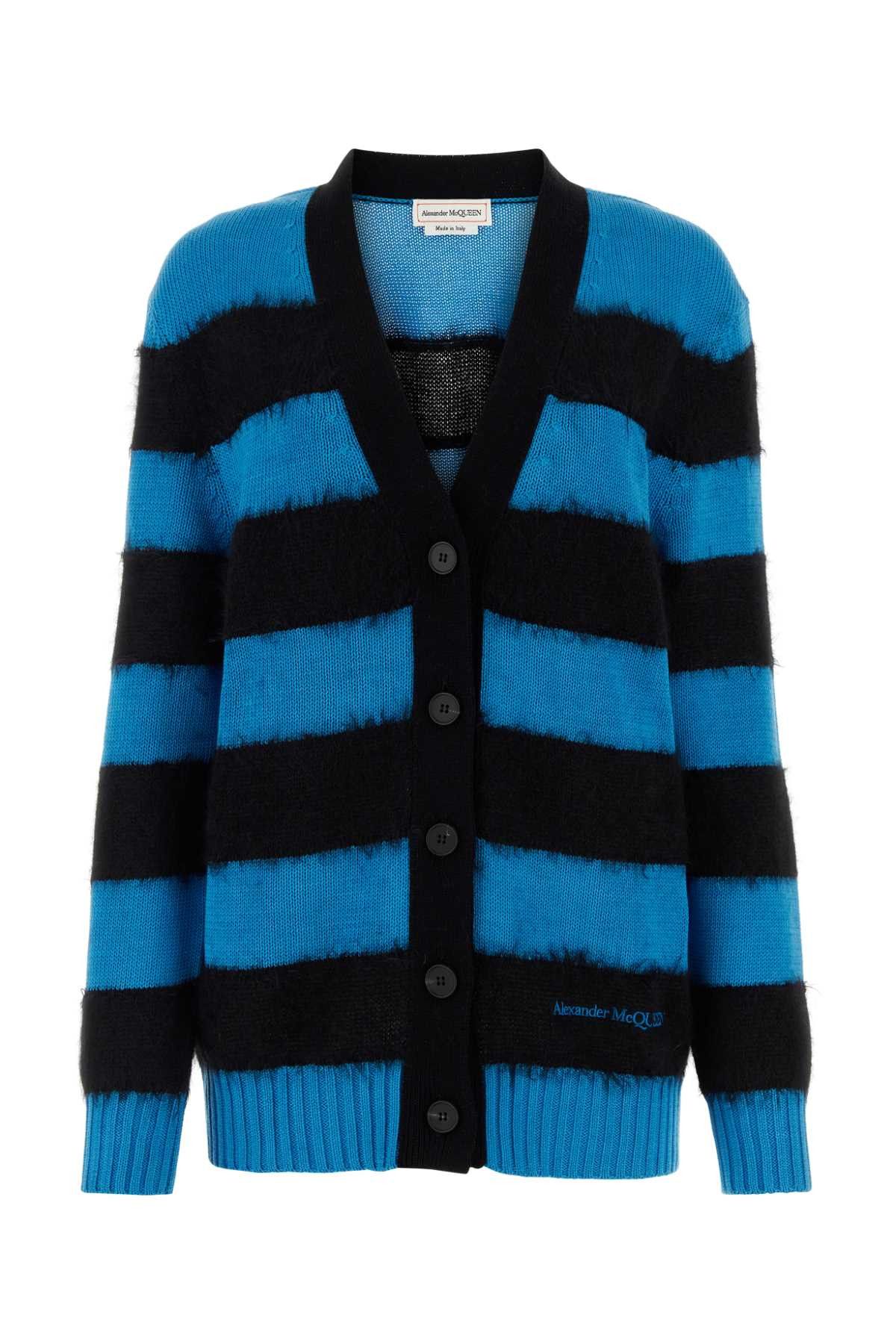 image of Alexander Mcqueen Embroidered Cotton Cardigan in Printed, Women's (Size XS)