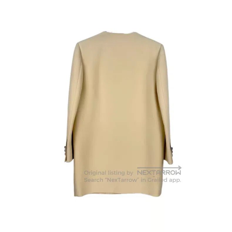 Prada Prada Beige gold buckle wool medium and long coat Size XS / US 0-2 / IT 36-38 - 2 Thumbnail