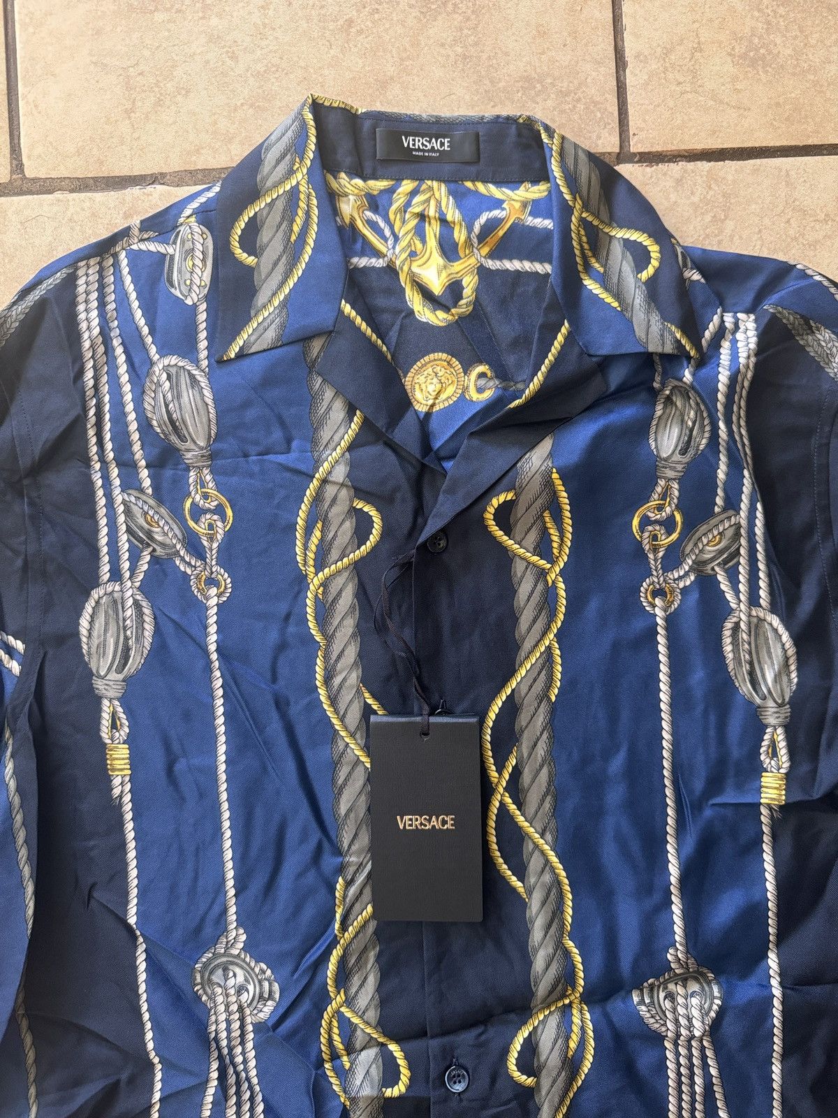 Designer × Versace VERSACE NAUTICAL PRINT SHIRT Size US M / EU 48-50 / 2 - 7 Thumbnail