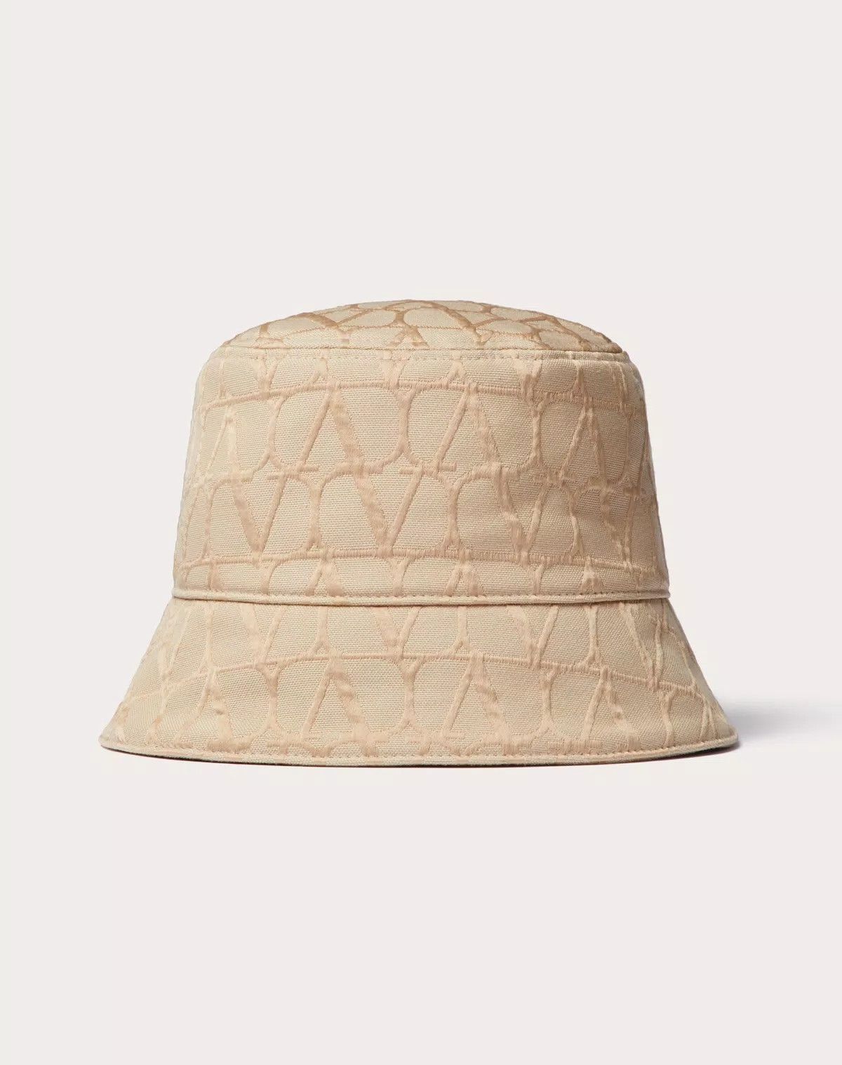 Valentino oc11z0725 Size:58/ Iconographe Cotton Bucket Hat in Beige Size ONE SIZE - 1 Thumbnail