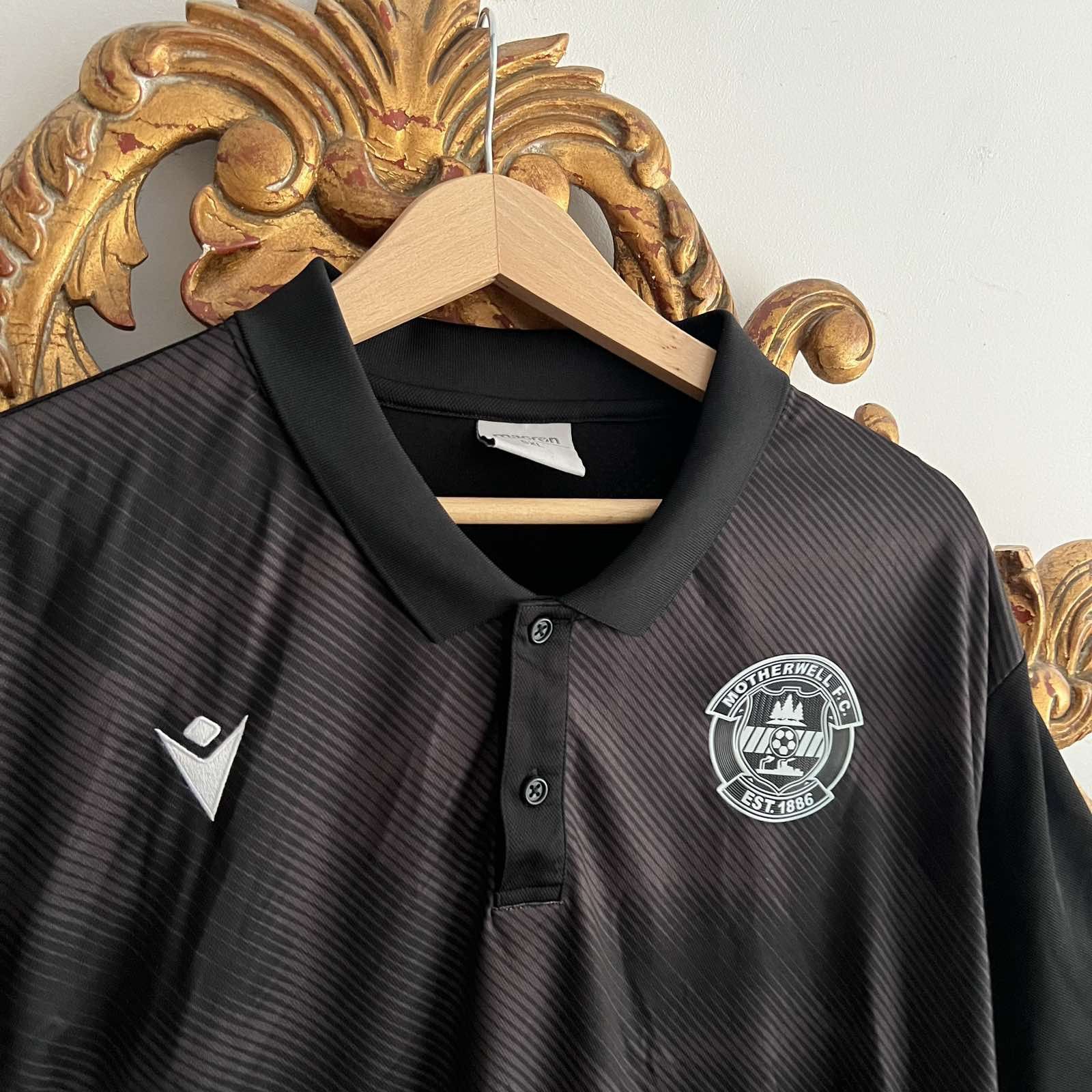 Macron Motherwell Home Football Black Soccer Jersey Macron Sz 3XL Size US XXL / EU 58 / 5 - 2 Thumbnail