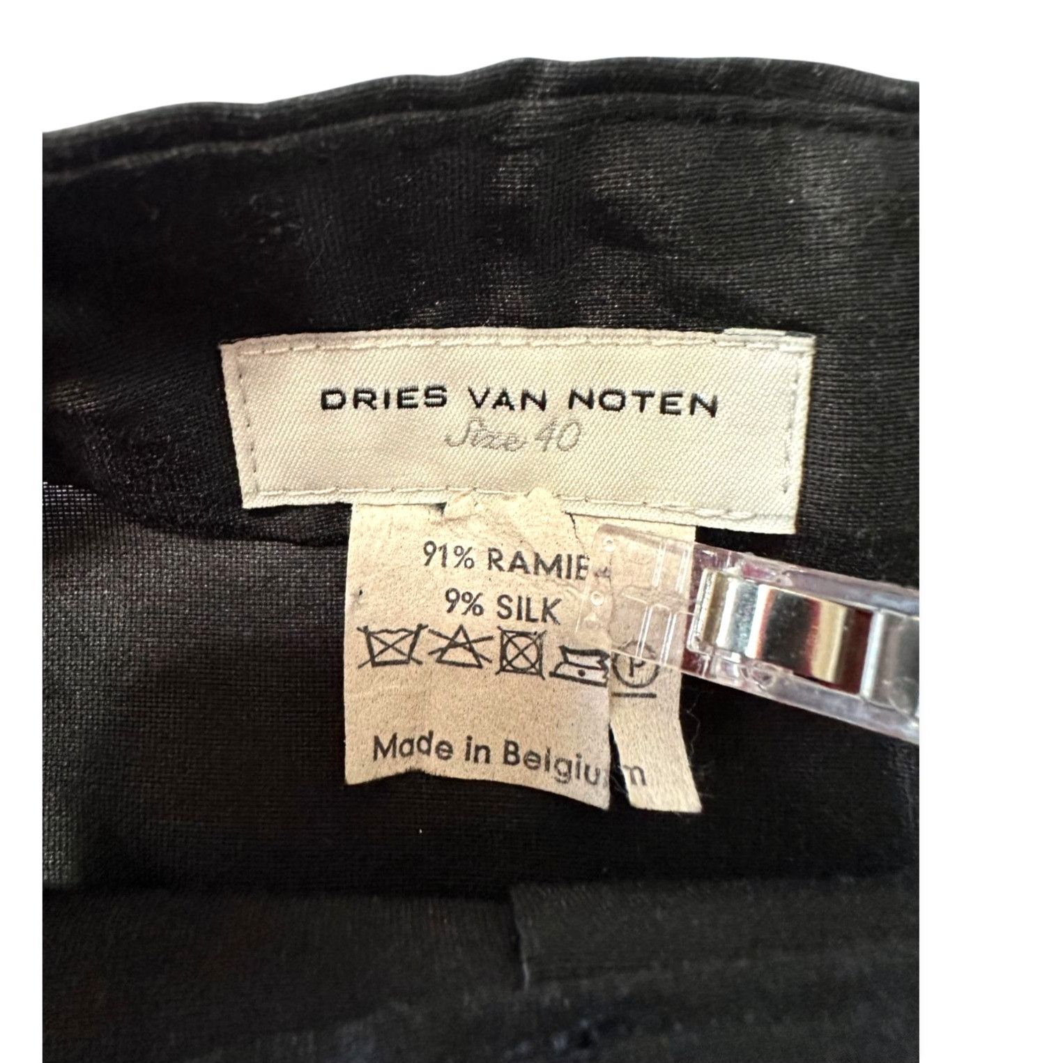 Dries Van Noten Dries Van Noten Black Faux Wrap A line Skirt, Size 40EU Size 28" / US 6 / IT 42 - 3 Thumbnail