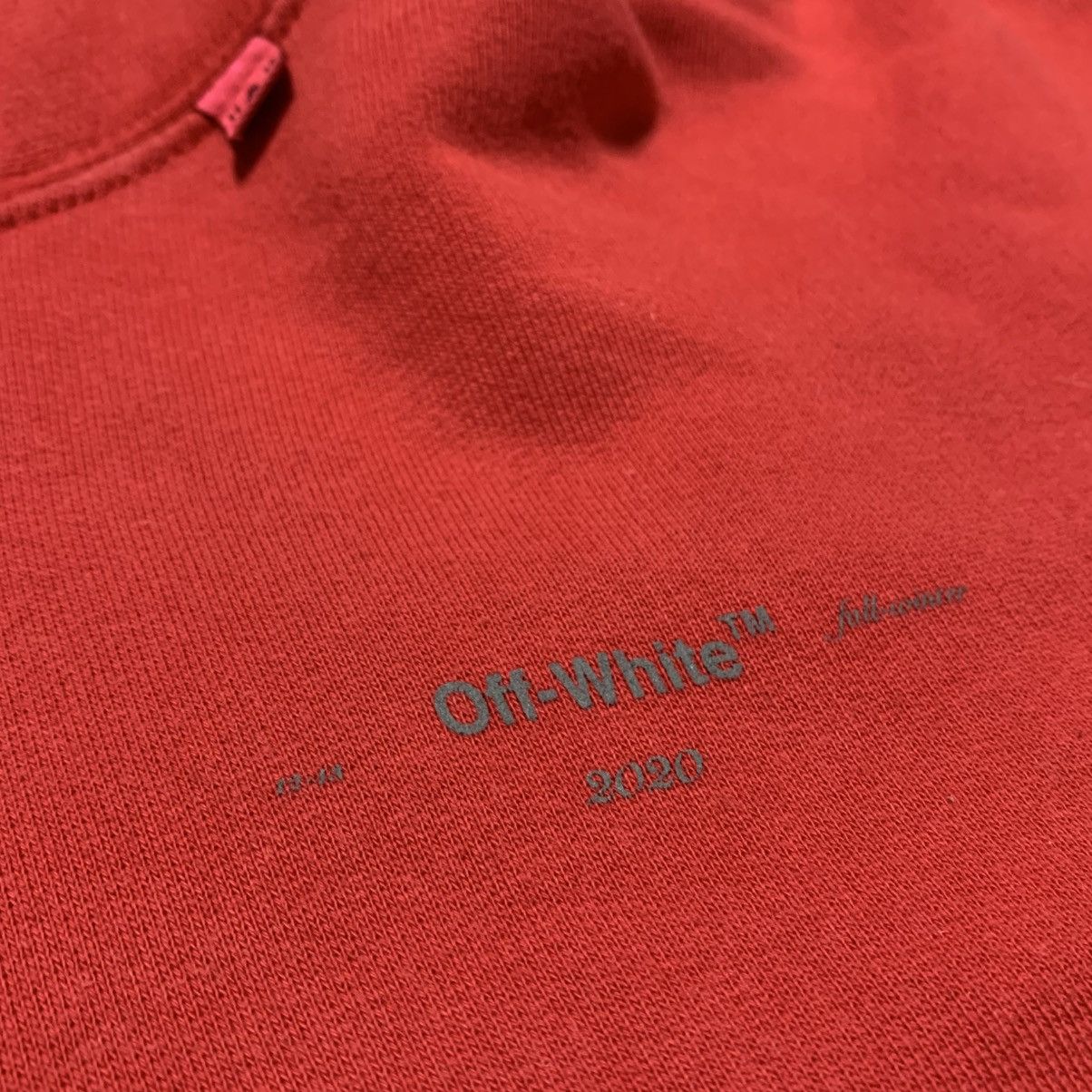 Off-White Off White Large Outline Arrows Red Hoodie Virgil Abloh Size US L / EU 52-54 / 3 - 7 Thumbnail