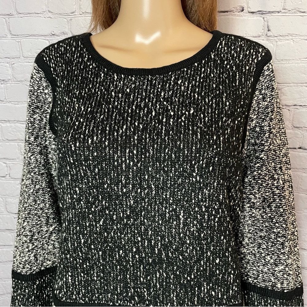 Calvin Klein Calvin Klein Colorblock Black Grey Cotton Blend Sweater Siz Size L / US 10 / IT 46 - 3 Thumbnail
