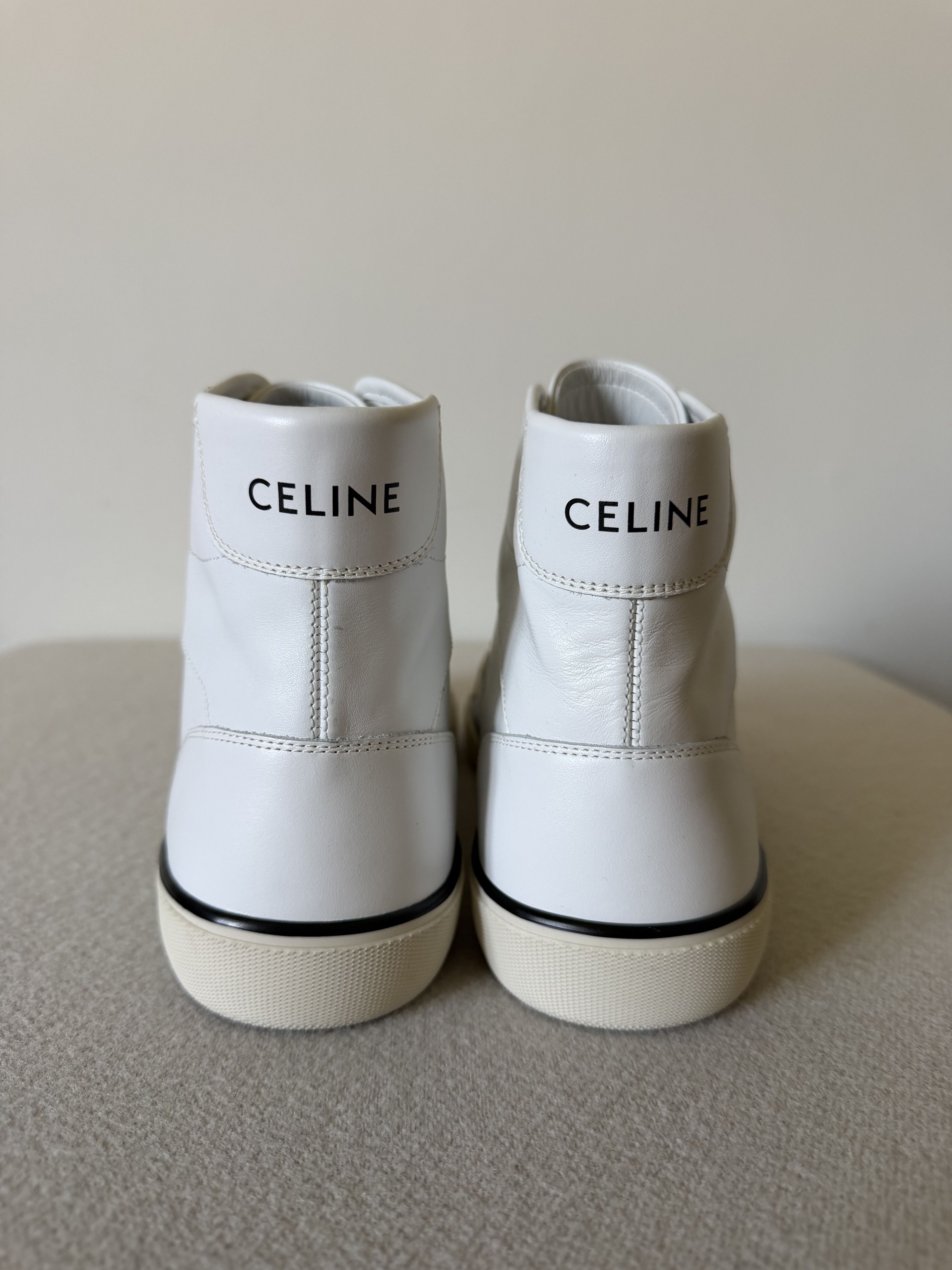 Celine Celine Alan AS-02 Mid Sneakers in White Calfskin Size US 9 / EU 42 - 5 Thumbnail