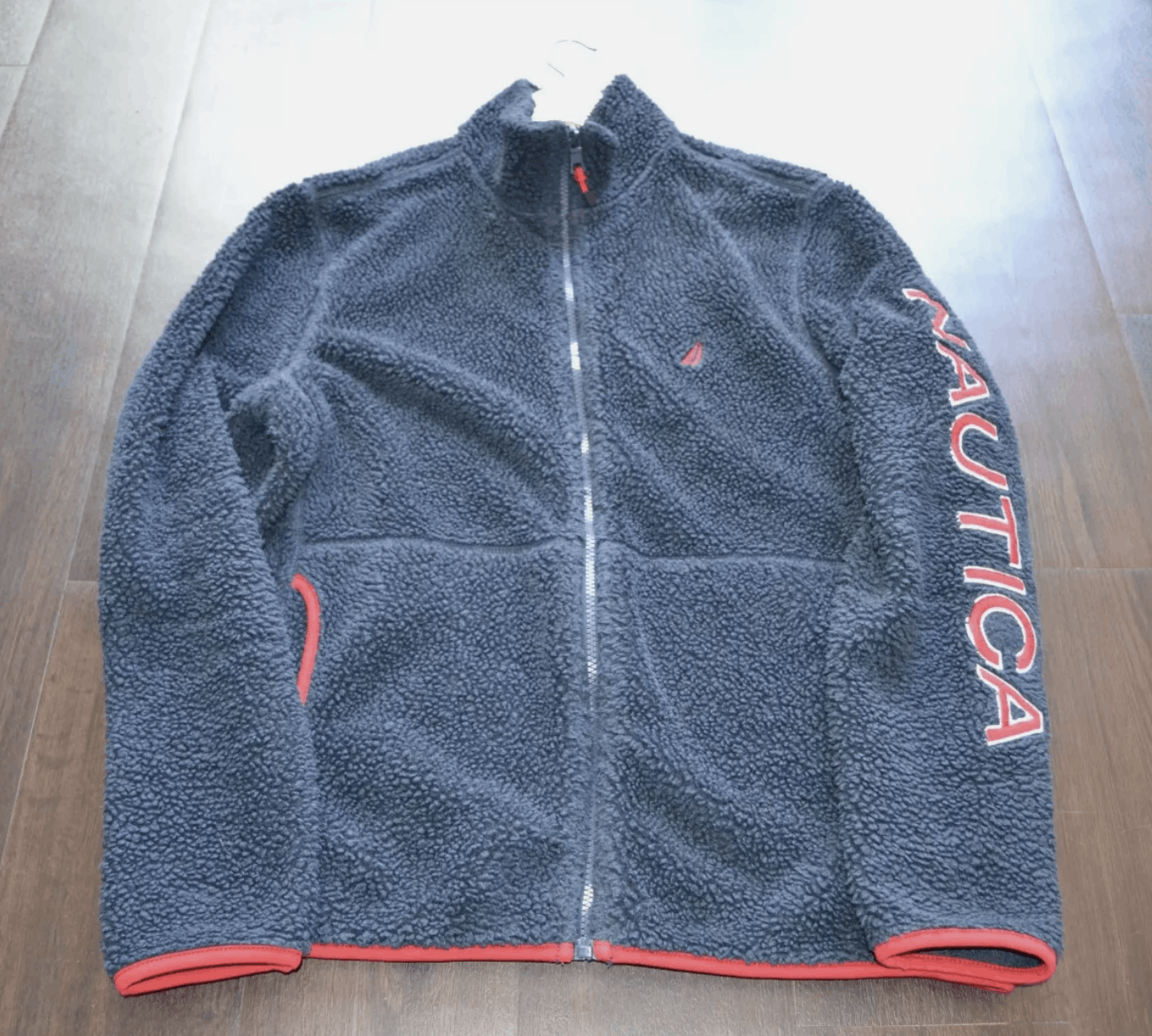 Nautica vintage nautica fleece size small script logo Size US S / EU 44-46 / 1 - 1 Thumbnail