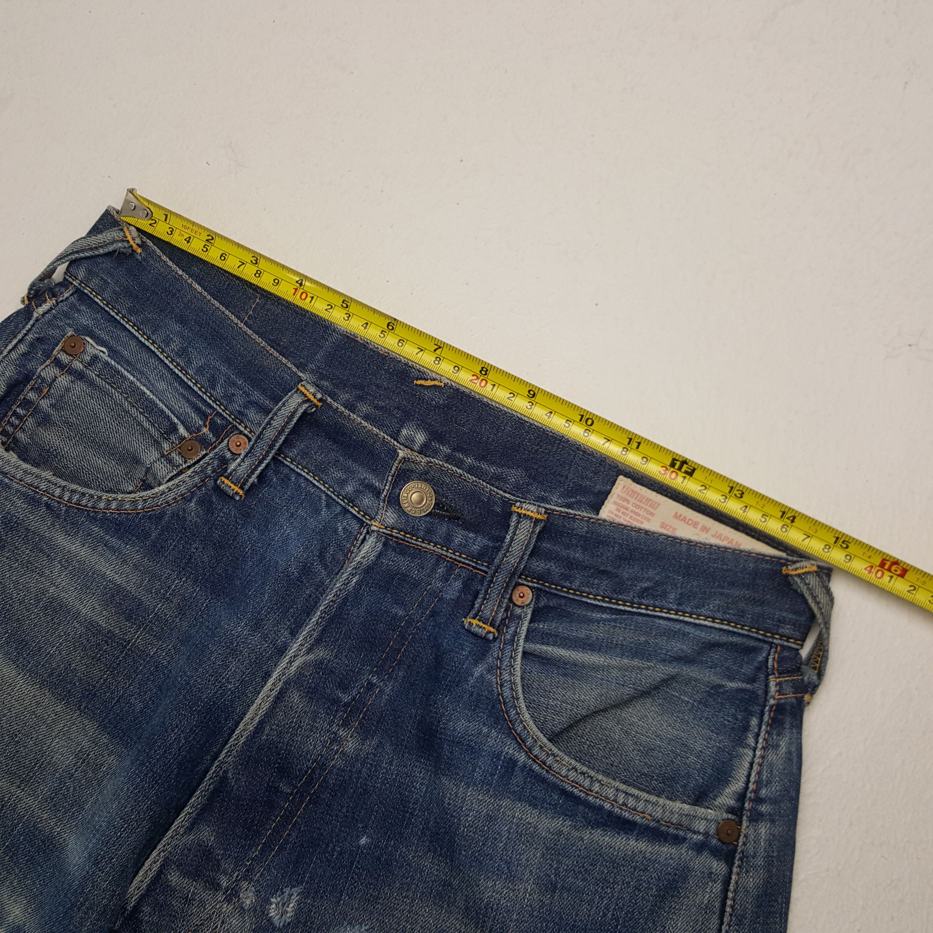 Evisu × Japanese Brand Evisu Yamane Selvedge Custom Daicock Art Double Knee Jeans Size US 30 / EU 46 - 7 Thumbnail