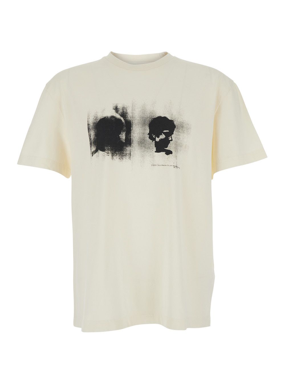TONYWACK White Crewneck T-Shirt with Print on the Front in Cotton Man Size US L / EU 52-54 / 3 - 1 Thumbnail