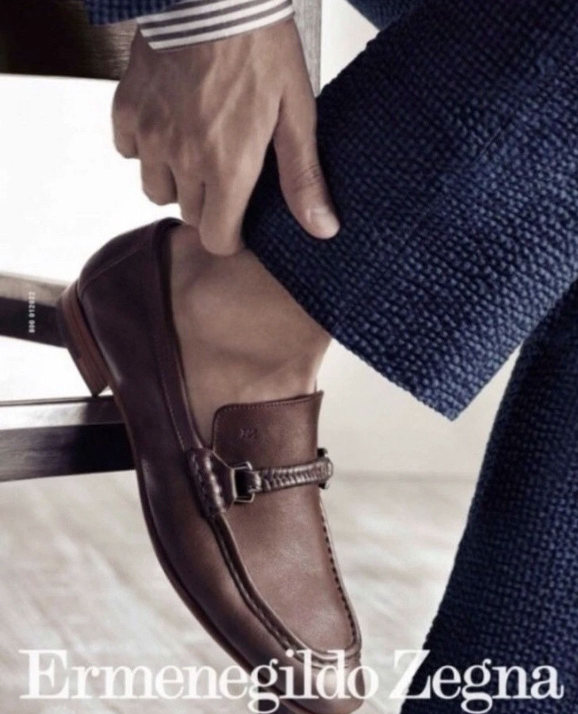 Ermenegildo Zegna Woven leather horsebit mock toe loafer Size US 9.5 / EU 42-43 - 2 Thumbnail