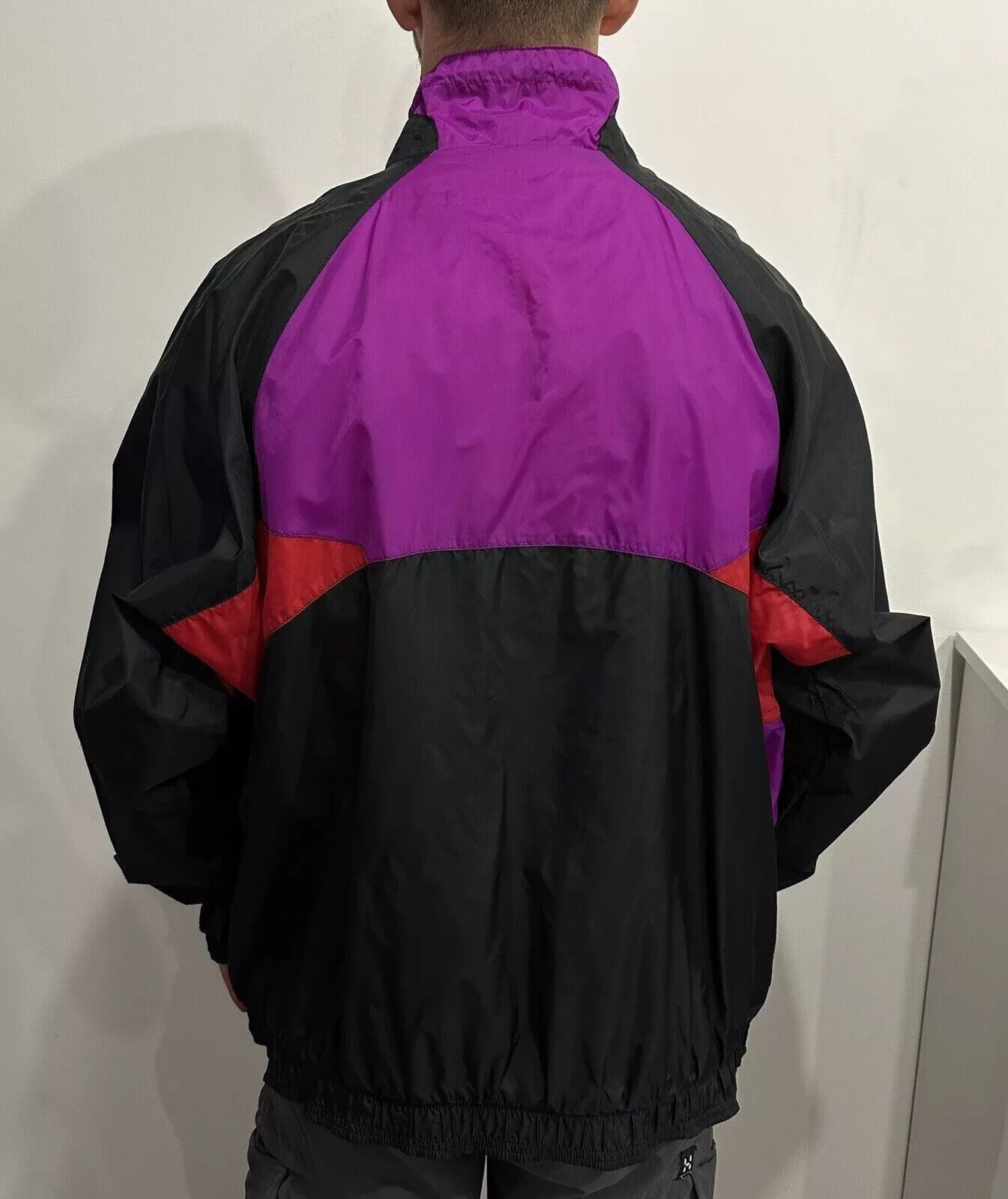 Nike NIKE VINTAGE 1990s TRACK JACKET NYLON RAVE BLOCK WINDRUNER Size US XL / EU 56 / 4 - 2 Thumbnail