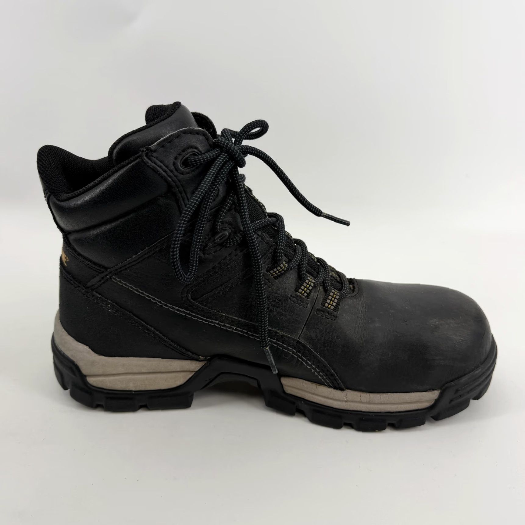 Vintage Wolverine CarbonMAX Boots Mens 8 M Black Waterproof Workwear Outdoor Leather Rubber Sole Ankle Lace Up Slip Resistant 3 lb 3.7 oz Safety Toe Size US 8 / EU 41 - 7 Thumbnail