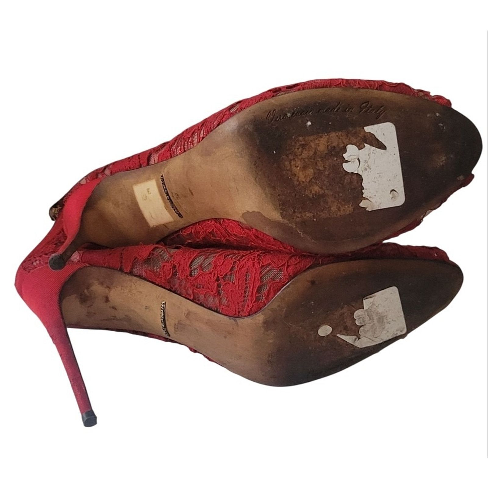Dolce & Gabbana Dolce & Gabbana Red Lace Women Bootie Size 39 / 9 Size US 9 / IT 39 - 5 Thumbnail