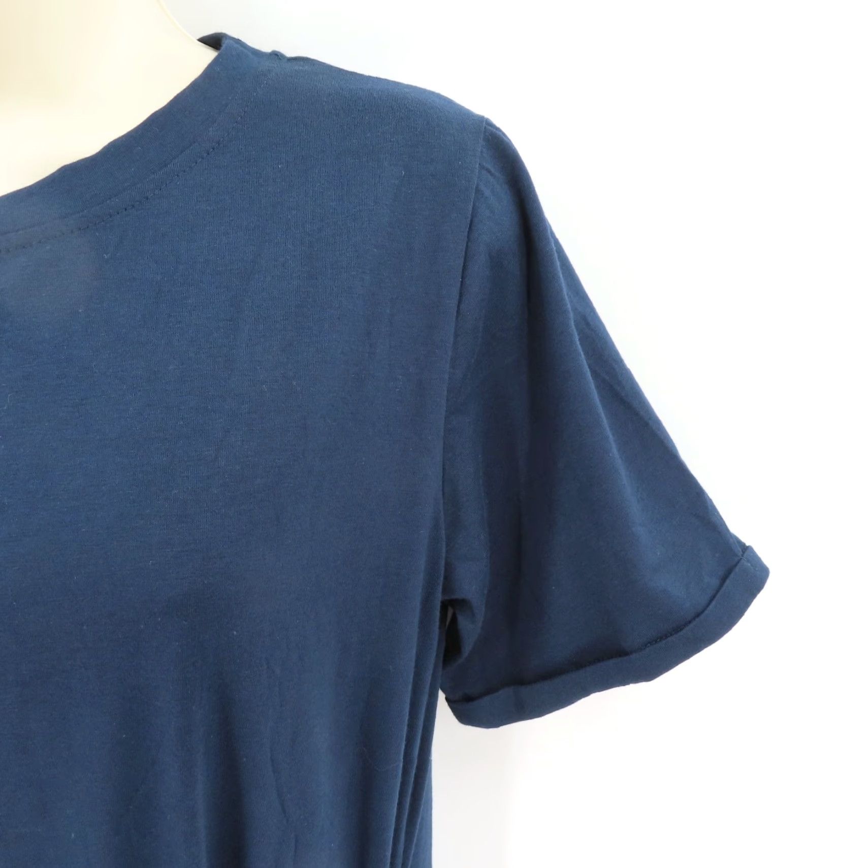 Vintage Halara Womens XL Everyday Tie Knot Ruched Mini Chill Dress Belle Solid Blue NEW Shirt Dress Womens XL Blue Belle Solid New Size XL / US 12-14 / IT 48-50 - 3 Thumbnail