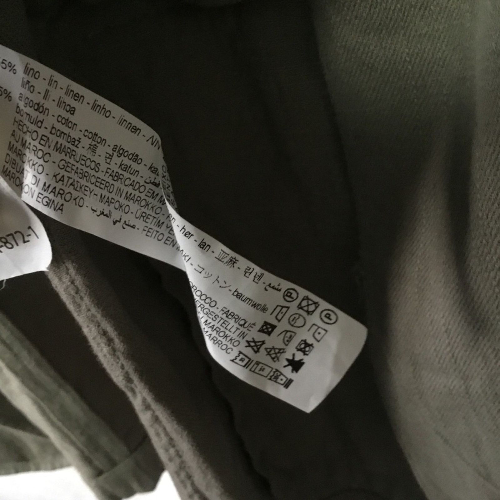 Zara Zara Olive Green Linen Blend Button Over-Sized Blazer Size XS / US 0-2 / IT 36-38 - 11 Thumbnail