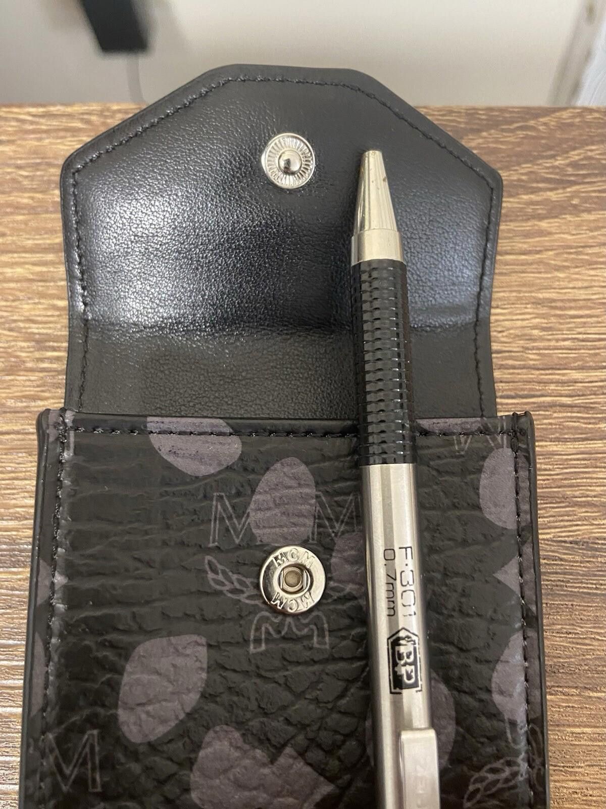 MCM MCM Visetos Black Leather Cigarette Case + Zipper Wallet Set Size ONE SIZE - 5 Thumbnail