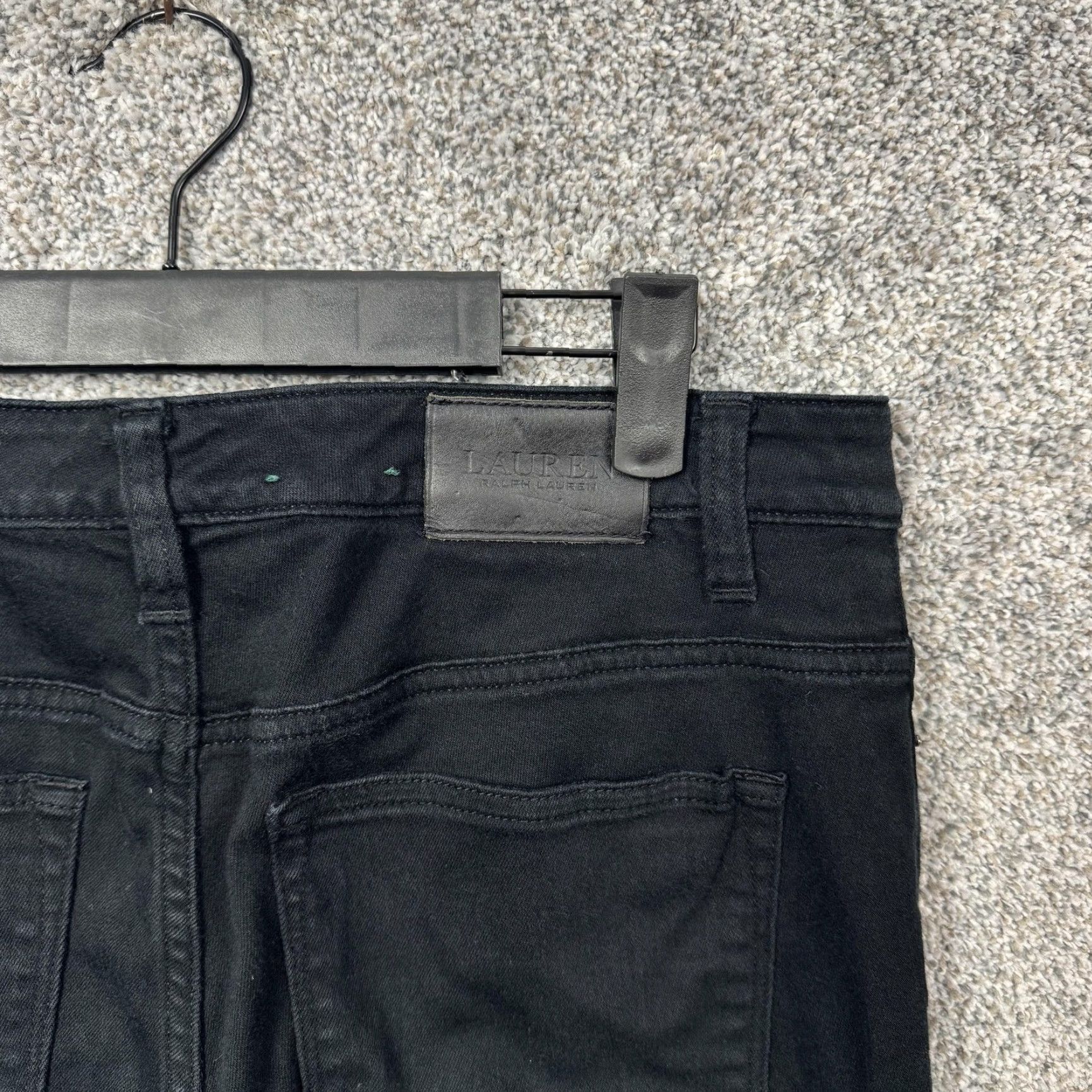 Ralph Lauren Lauren Ralph Lauren Jeans Womens 12 Black Modern Straight Curvy Stretch Denim Size 34" / US 12 / IT 48 - 6 Thumbnail