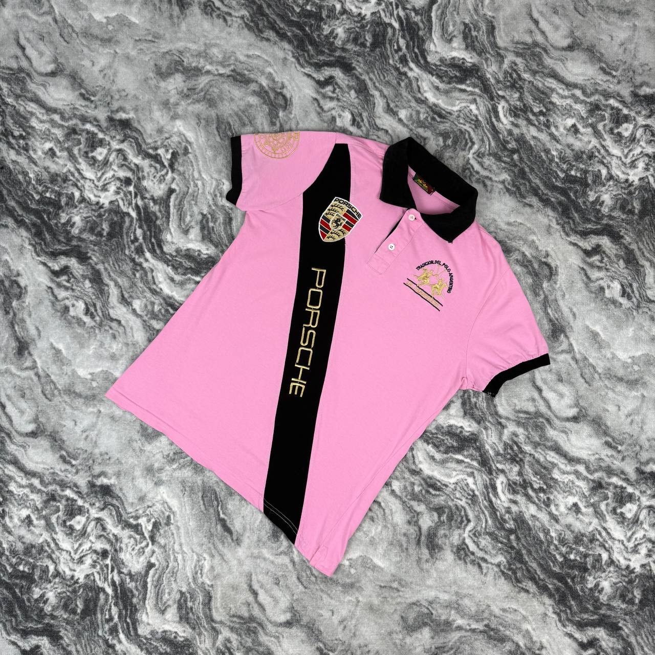 La Martina Vintage La Martina Porshe Polo Shirt Racing Men Size S Pink Size US S / EU 44-46 / 1 - 1 Thumbnail