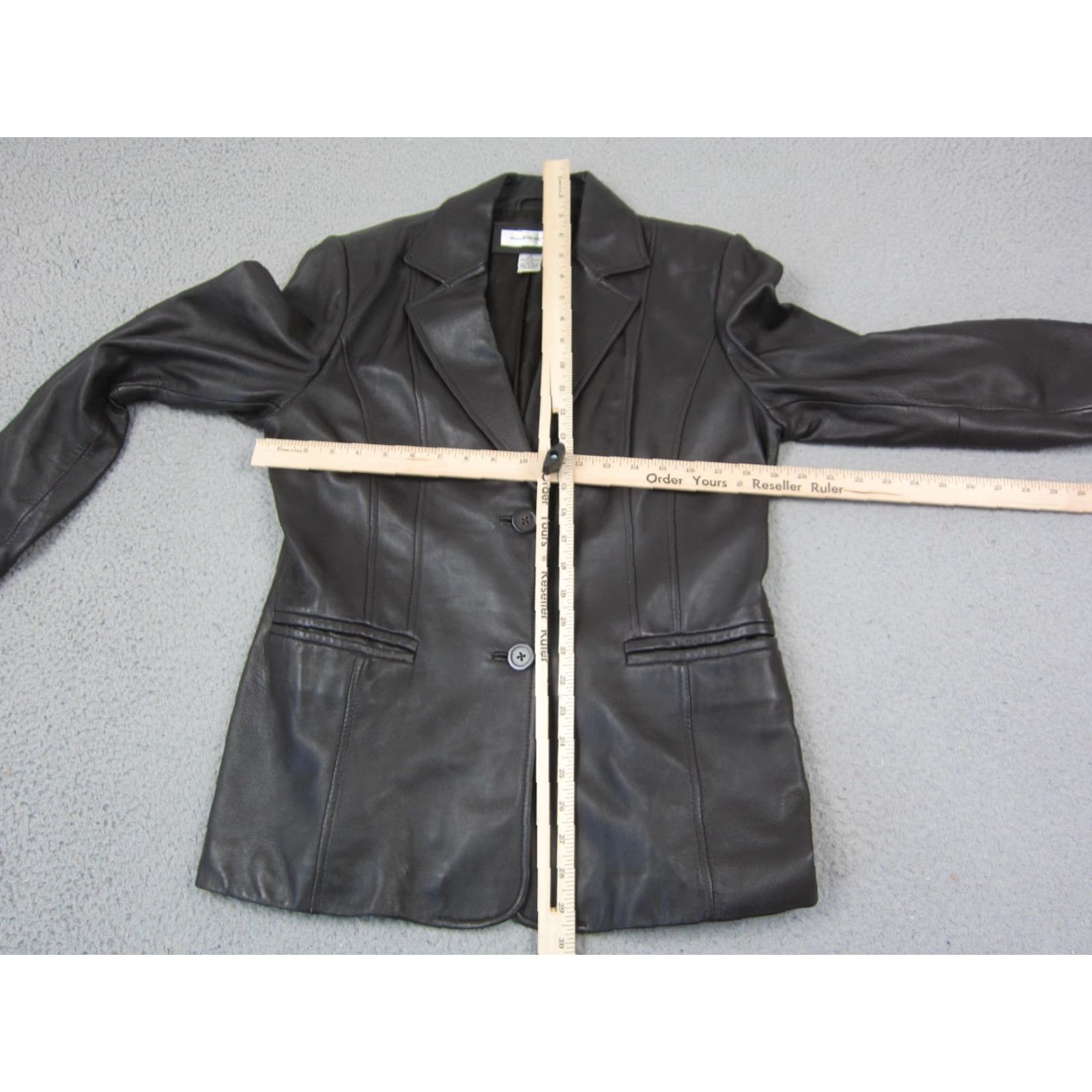 Preston & York VINTAGE Preston & York Jacket Womens M Black Leather Y2K Regular Fit Long Sleeve Pocketed Size M / US 6-8 / IT 42-44 - 5 Thumbnail