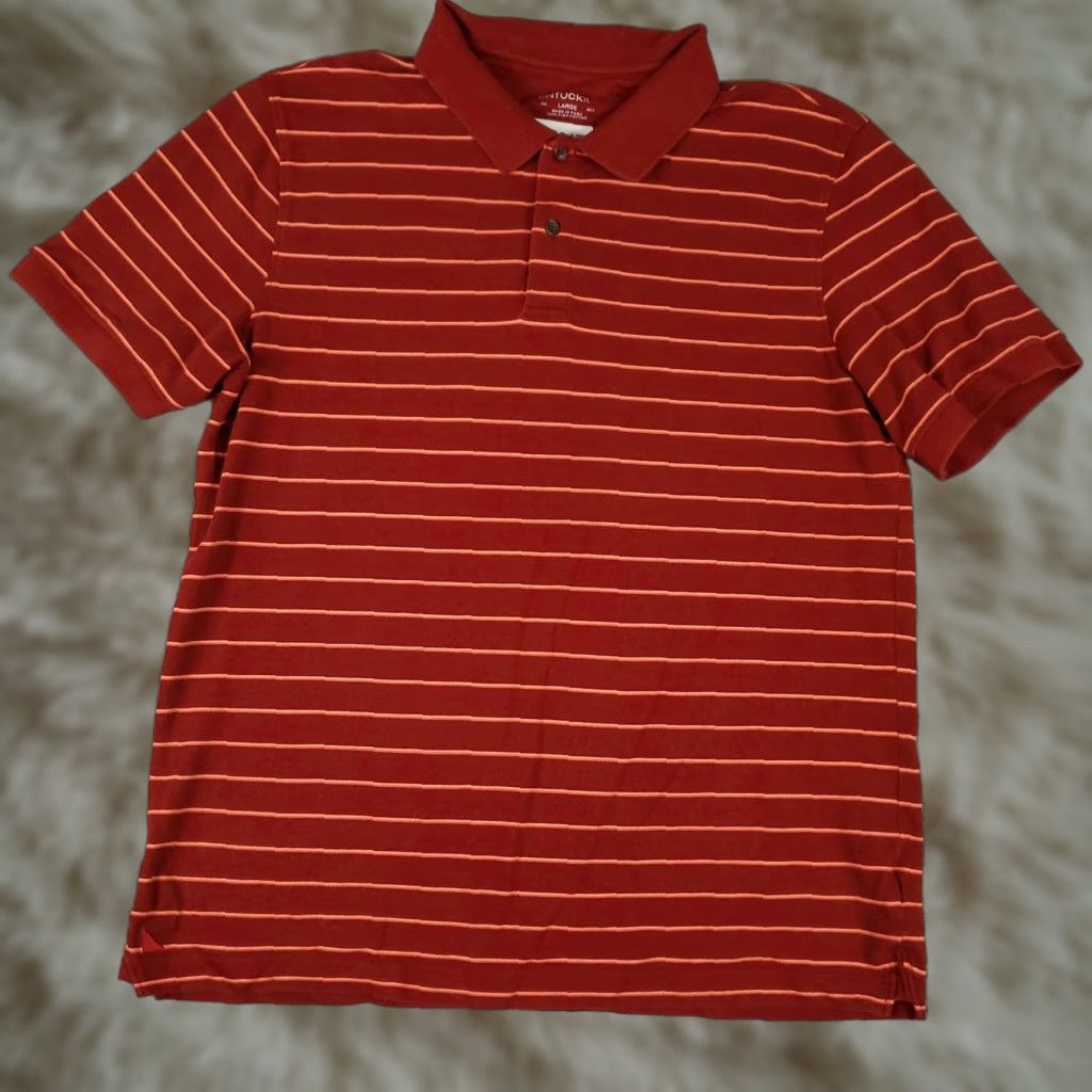 UNTUCKit UNTUCKit Polo Shirt Mens Size Large Red Striped Golf Casual Short Sleeve Size US L / EU 52-54 / 3 - 1 Thumbnail
