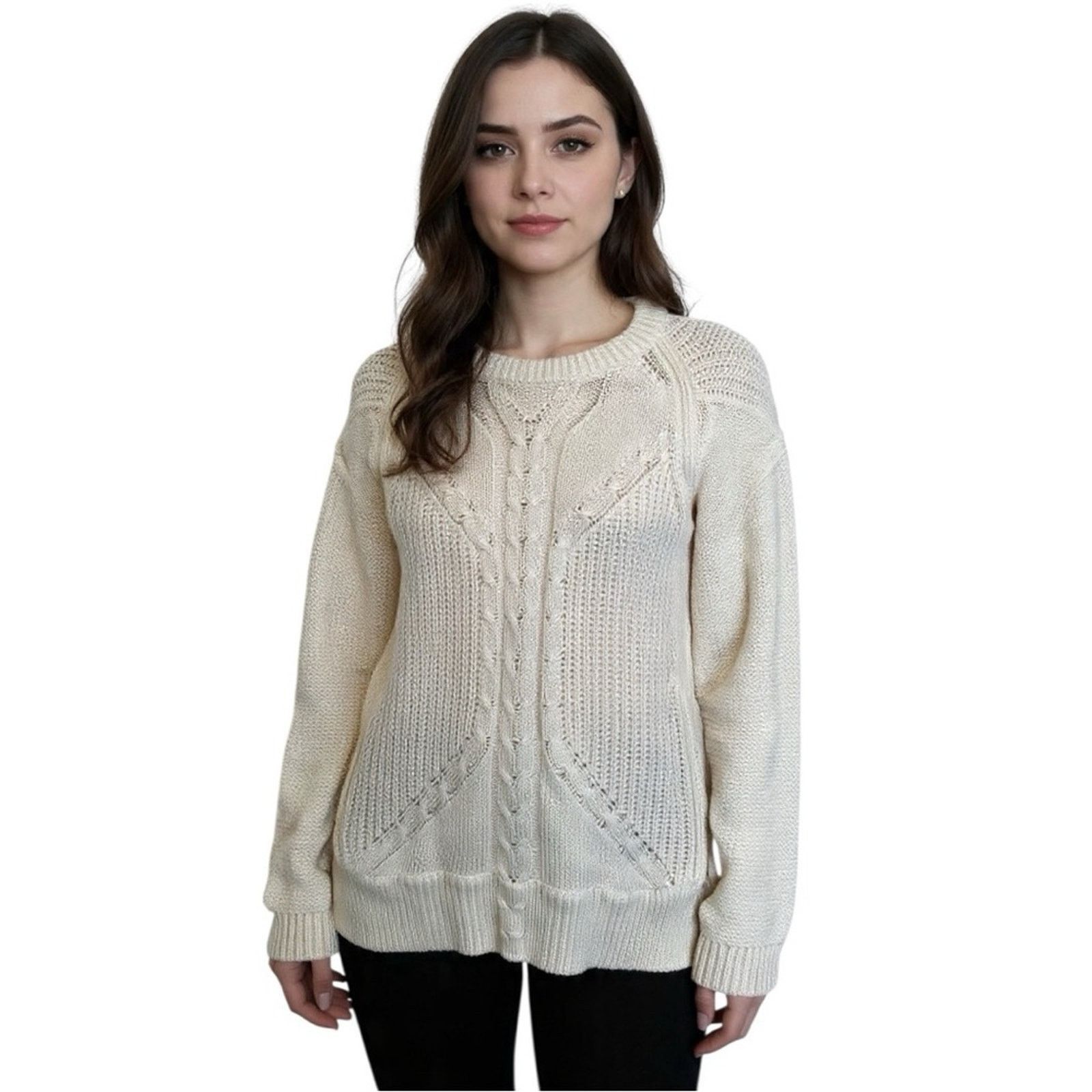 Zara Zara Women's Ivory Knit Sweater Size S / US 4 / IT 40 - 1 Thumbnail