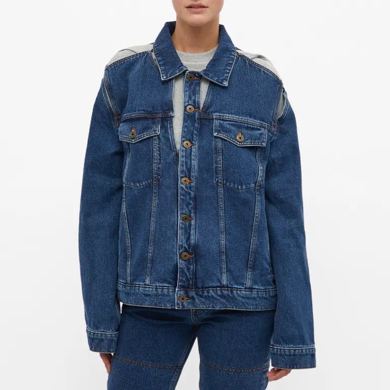 Y/Project o1mle0424 Unisex Denim Jacket in Blue Size XS / US 0-2 / IT 36-38 - 6 Thumbnail