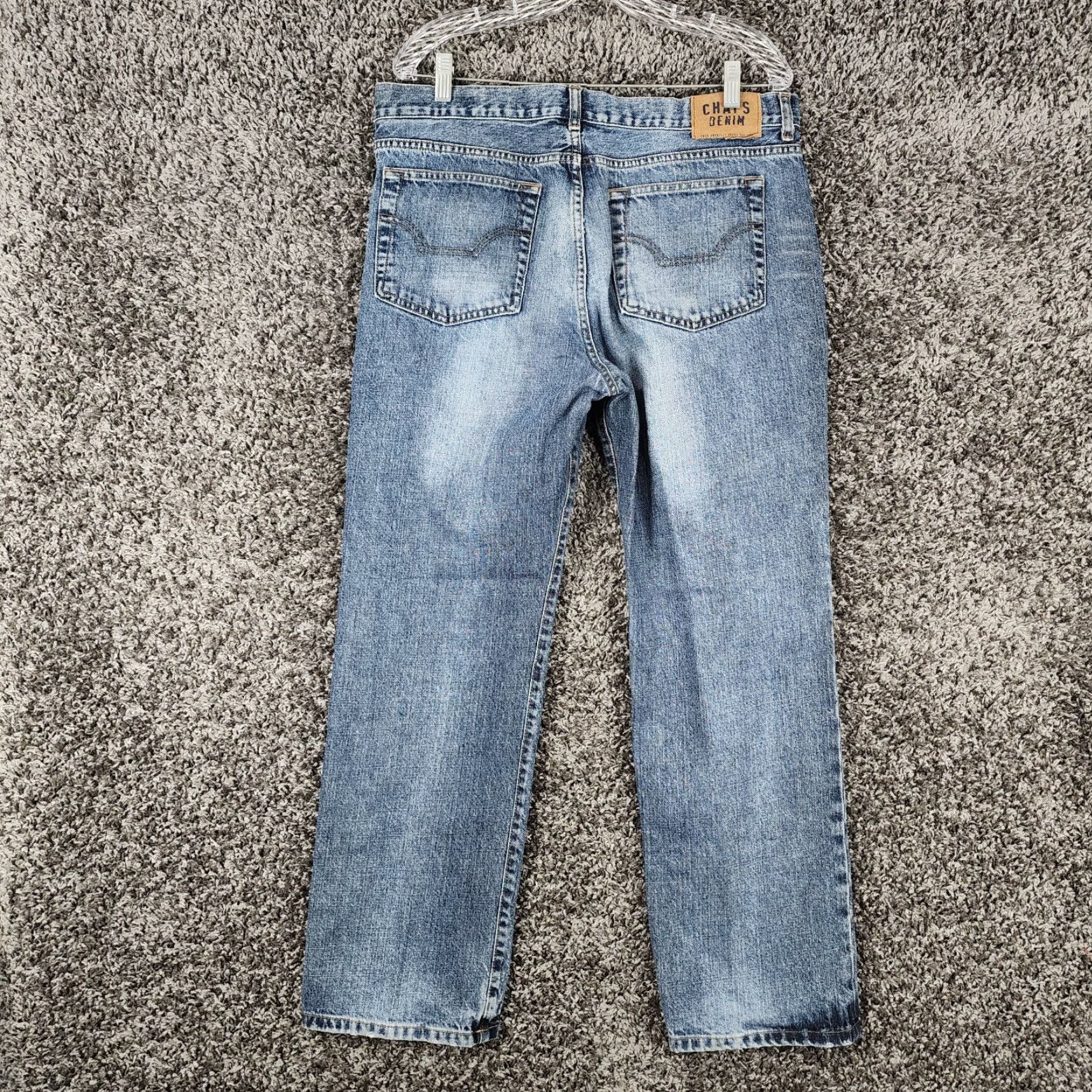 Chaps CHAPS Mens Relaxed Straight Leg Jeans Blue Size 34x30 Size US 34 / EU 50 - 6 Thumbnail
